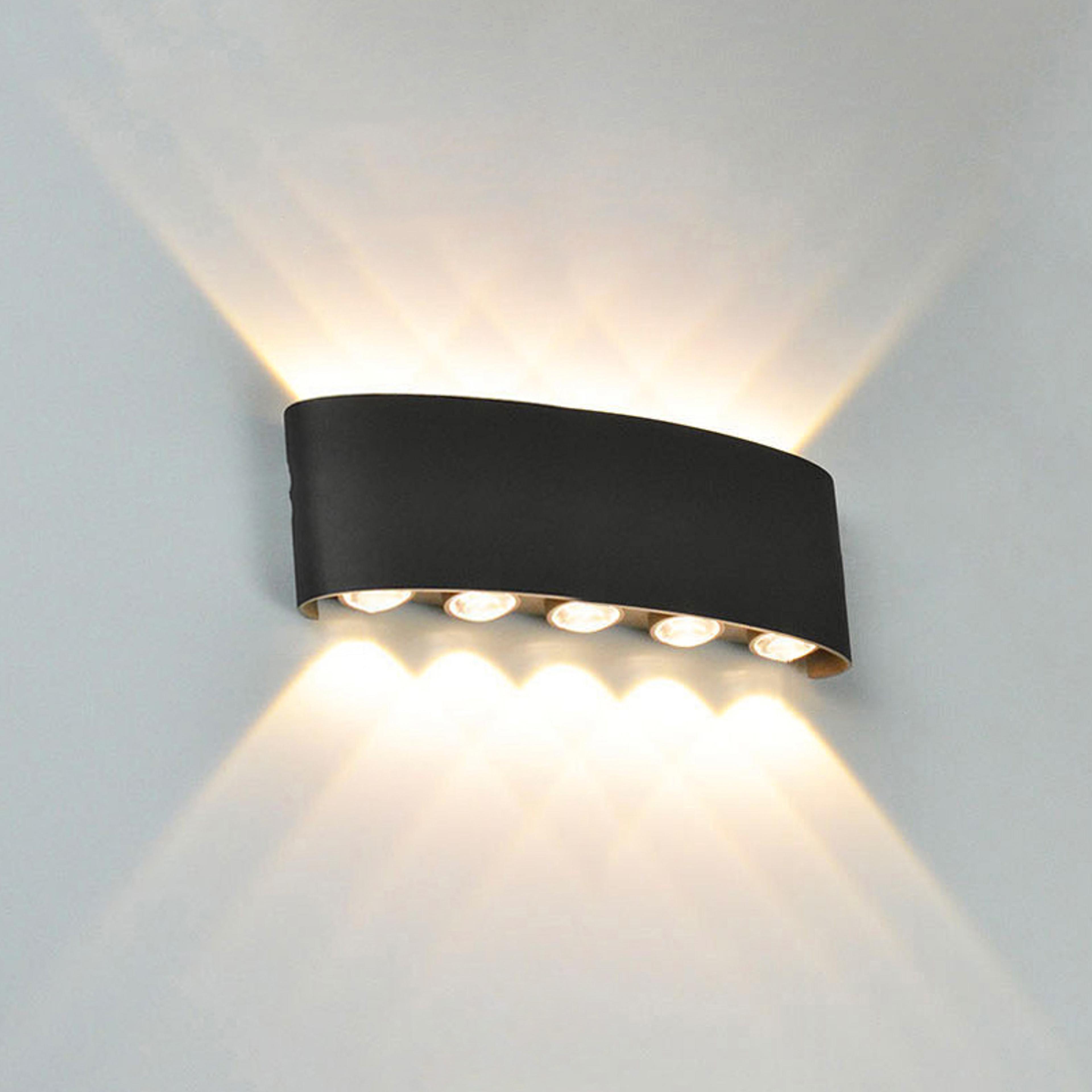 led up and down wall lamp moisture resistant modern indoor outdoor lighting