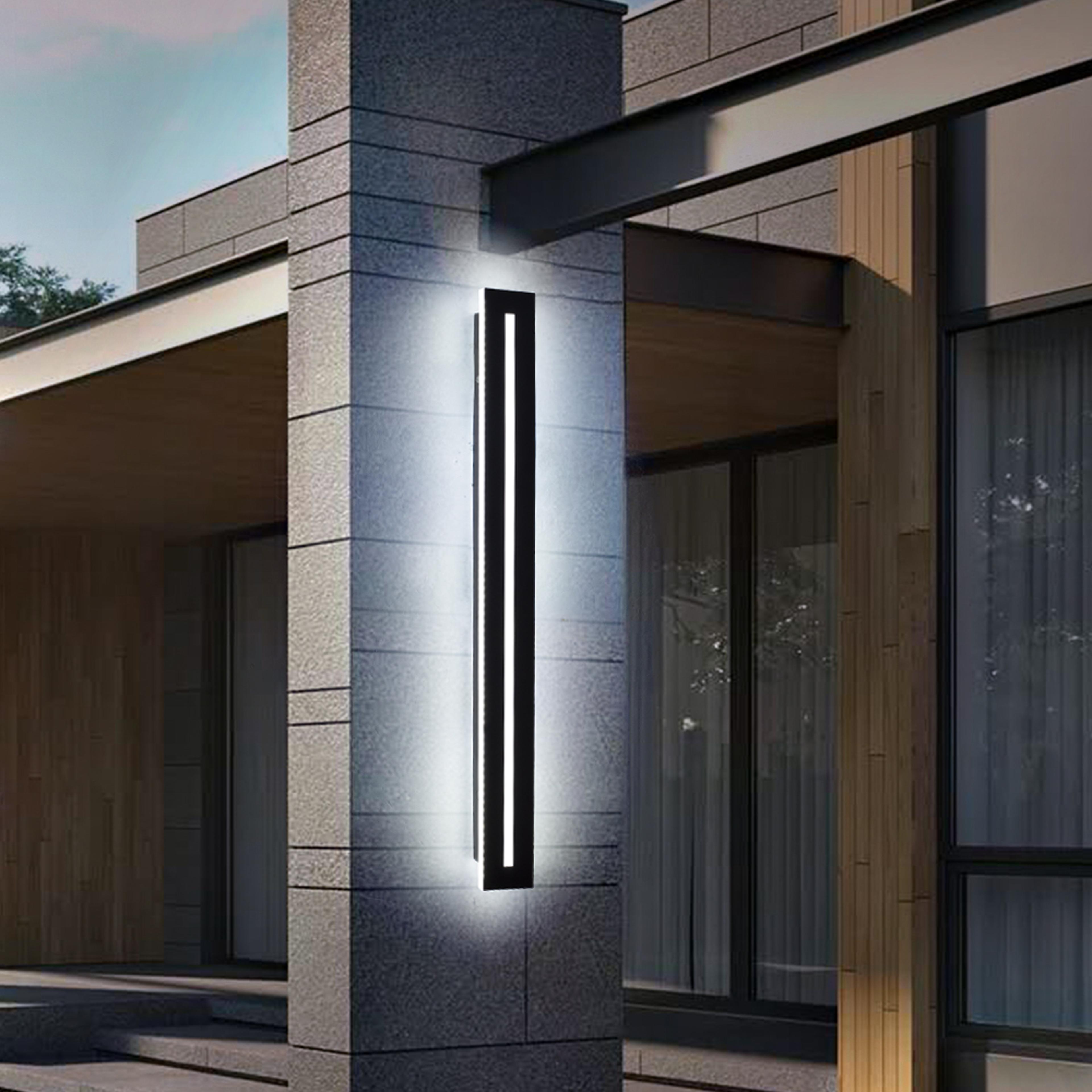 ip65 outdoor led wall sconce modern long wall light for home exterior lighting