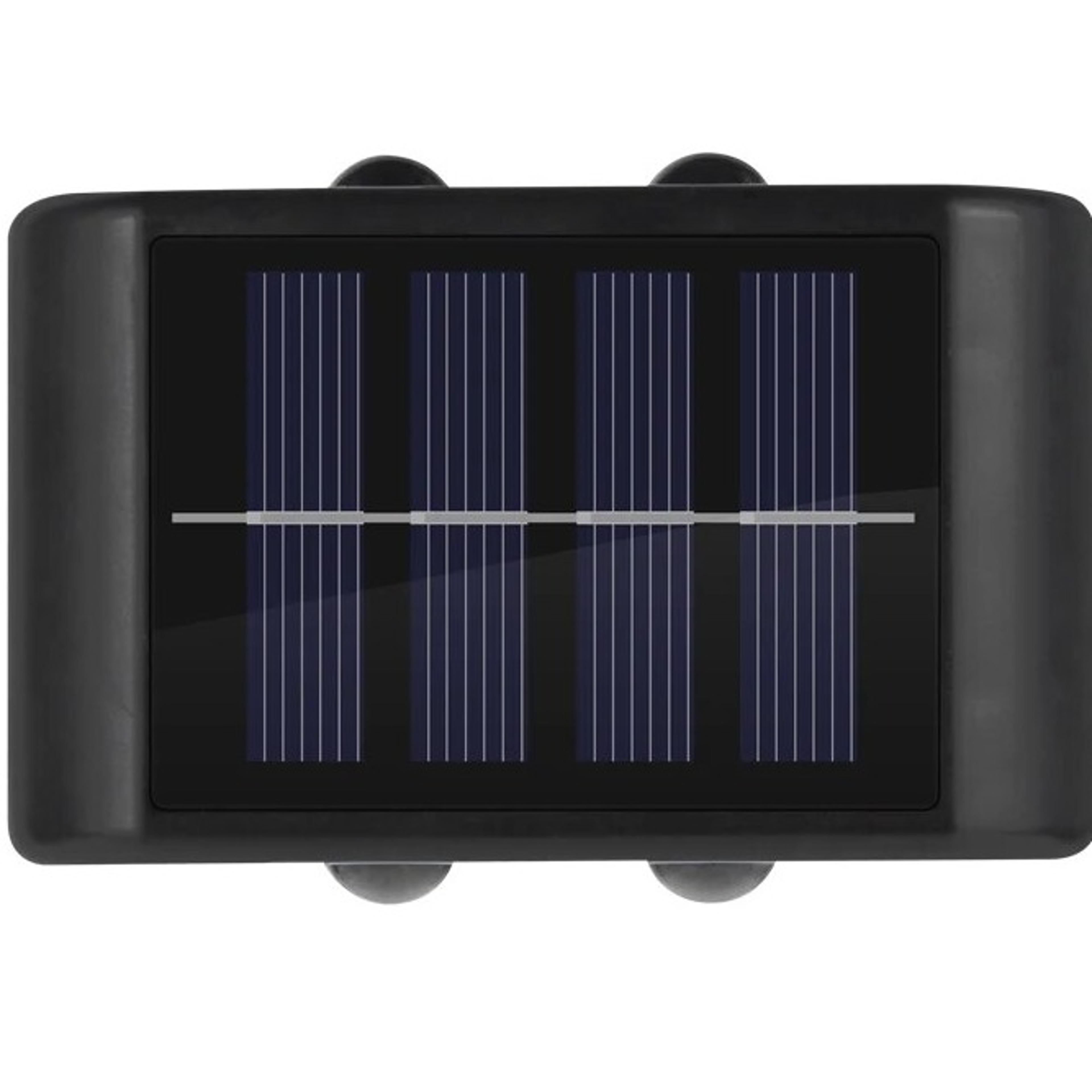 solar led wall light with rechargeable battery for garden and fence decor