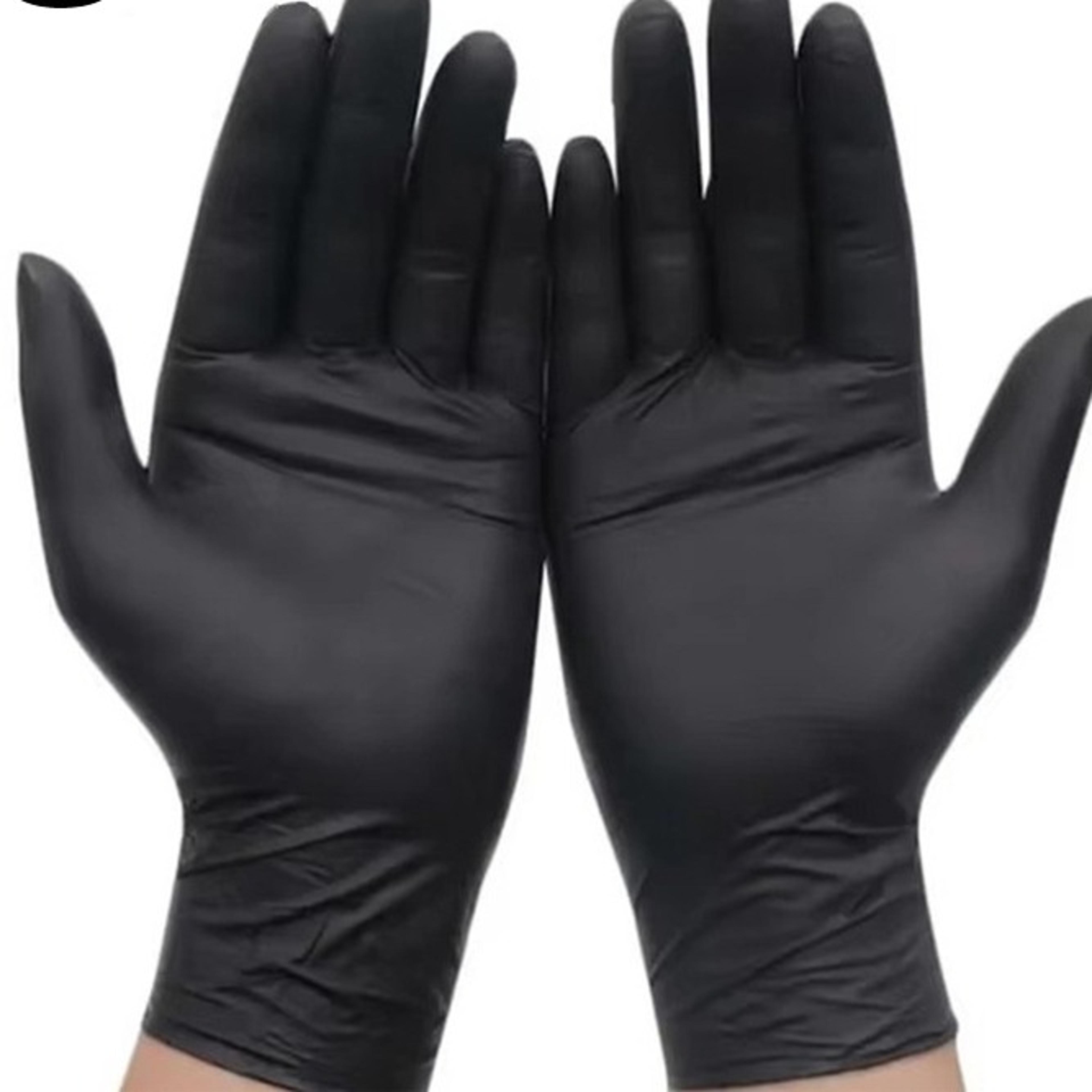 disposable black nitrile gloves for cleaning hairdressing tattoo and pet care