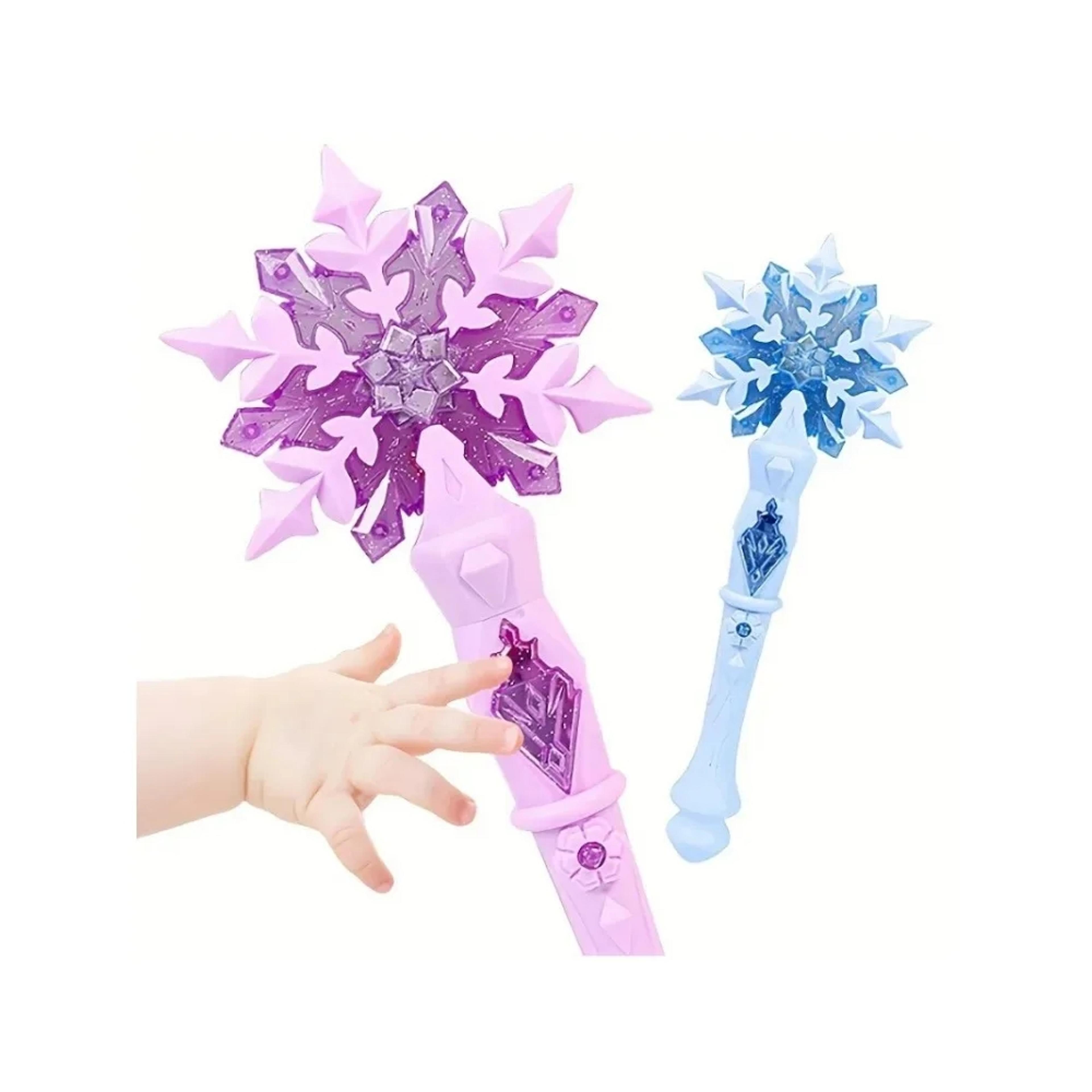 princess snowflake wand toy with flashing light for fairy cosplay