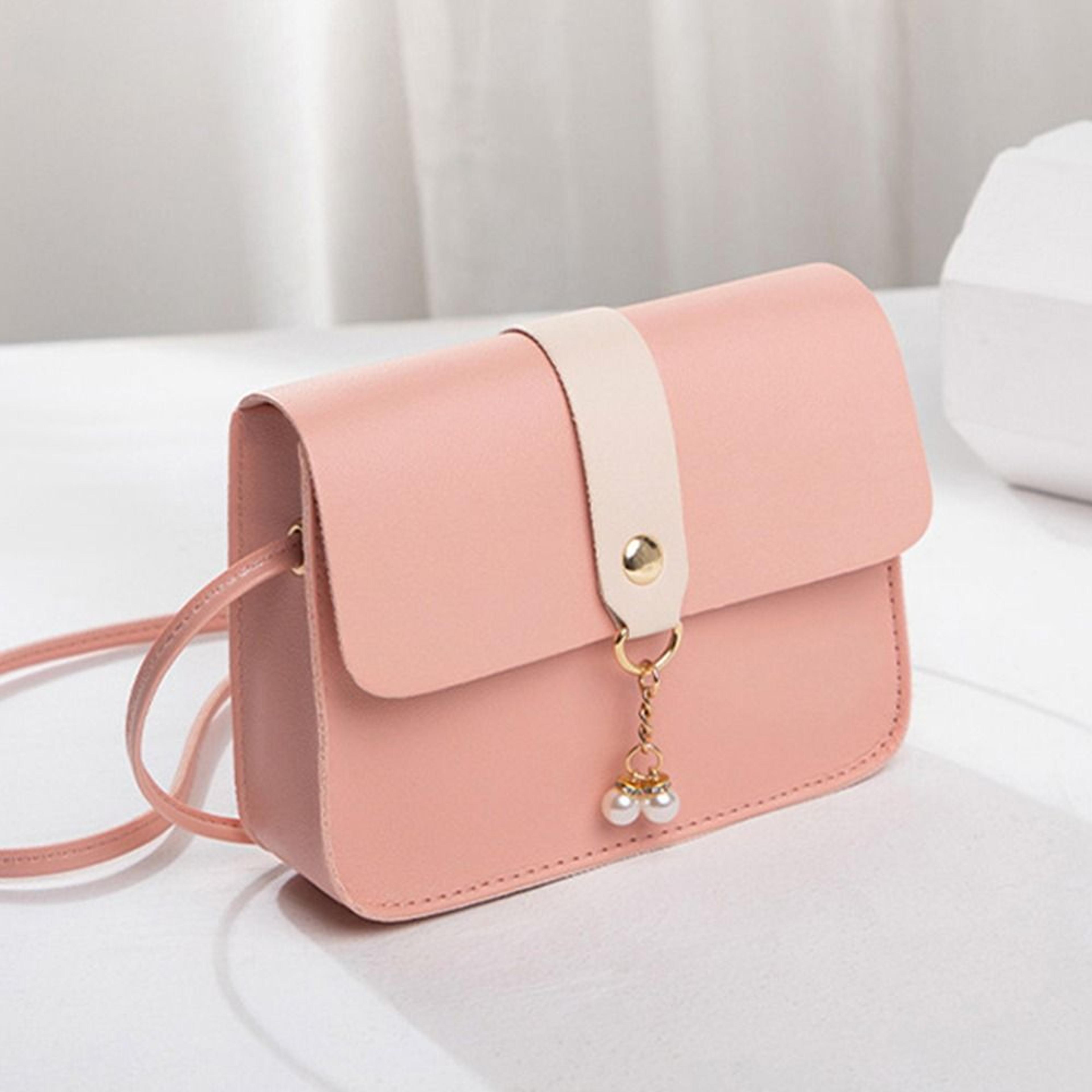 small square crossbody bag with solid color fashion design for women