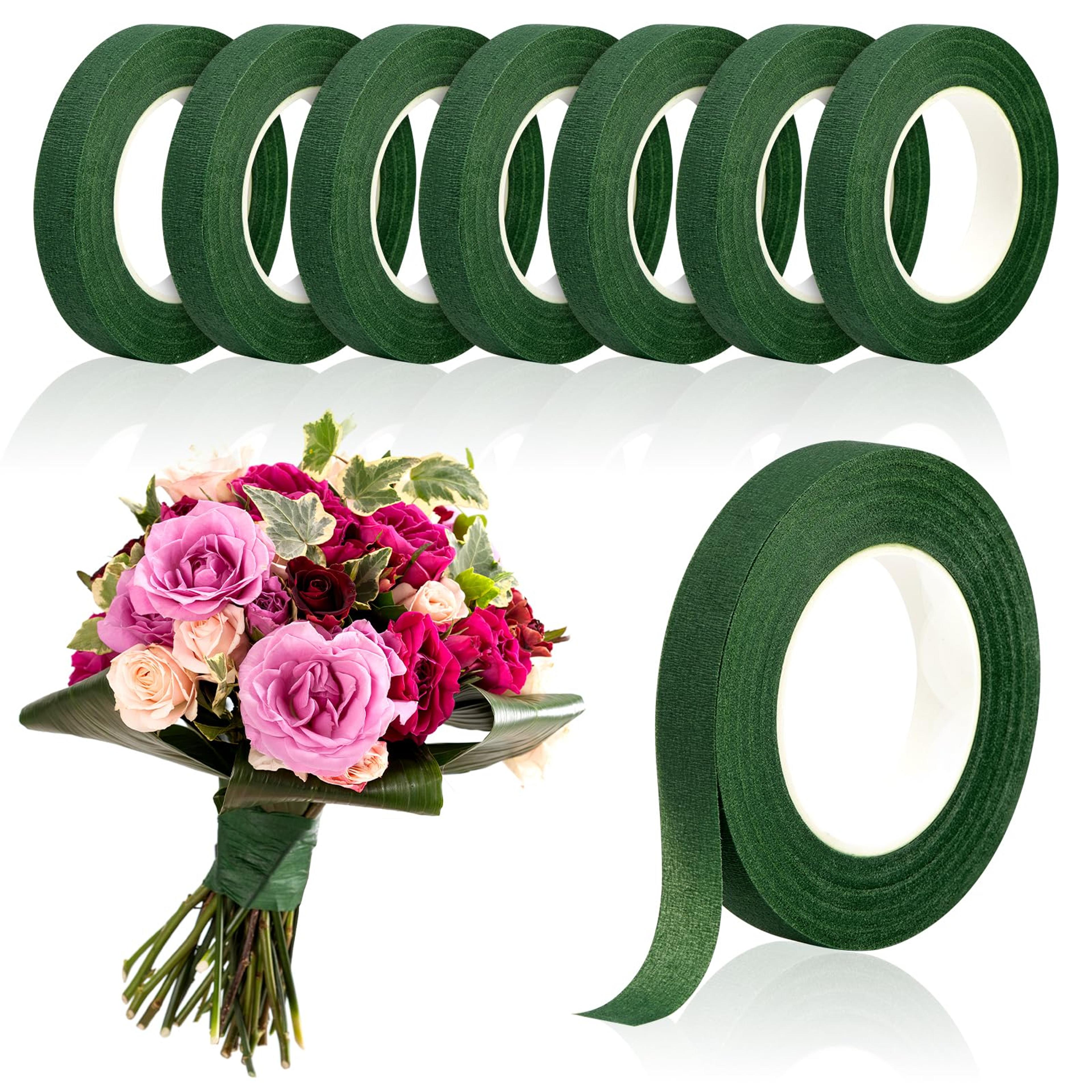 20 yard green self-adhesive floral tape for bouquet wrapping and diy decorations