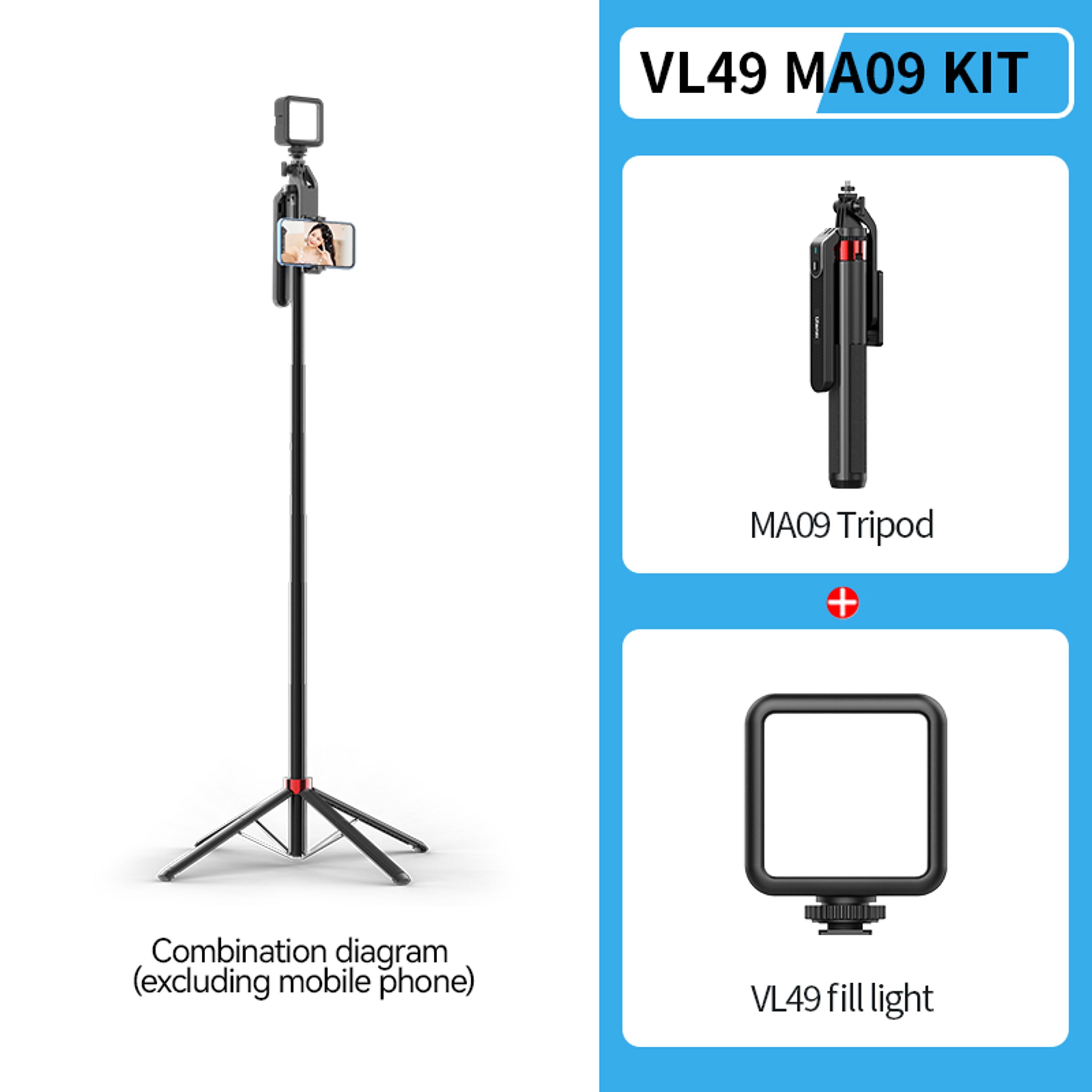 68.5in selfie stick tripod with remote control and panoramic ball head for smartphones