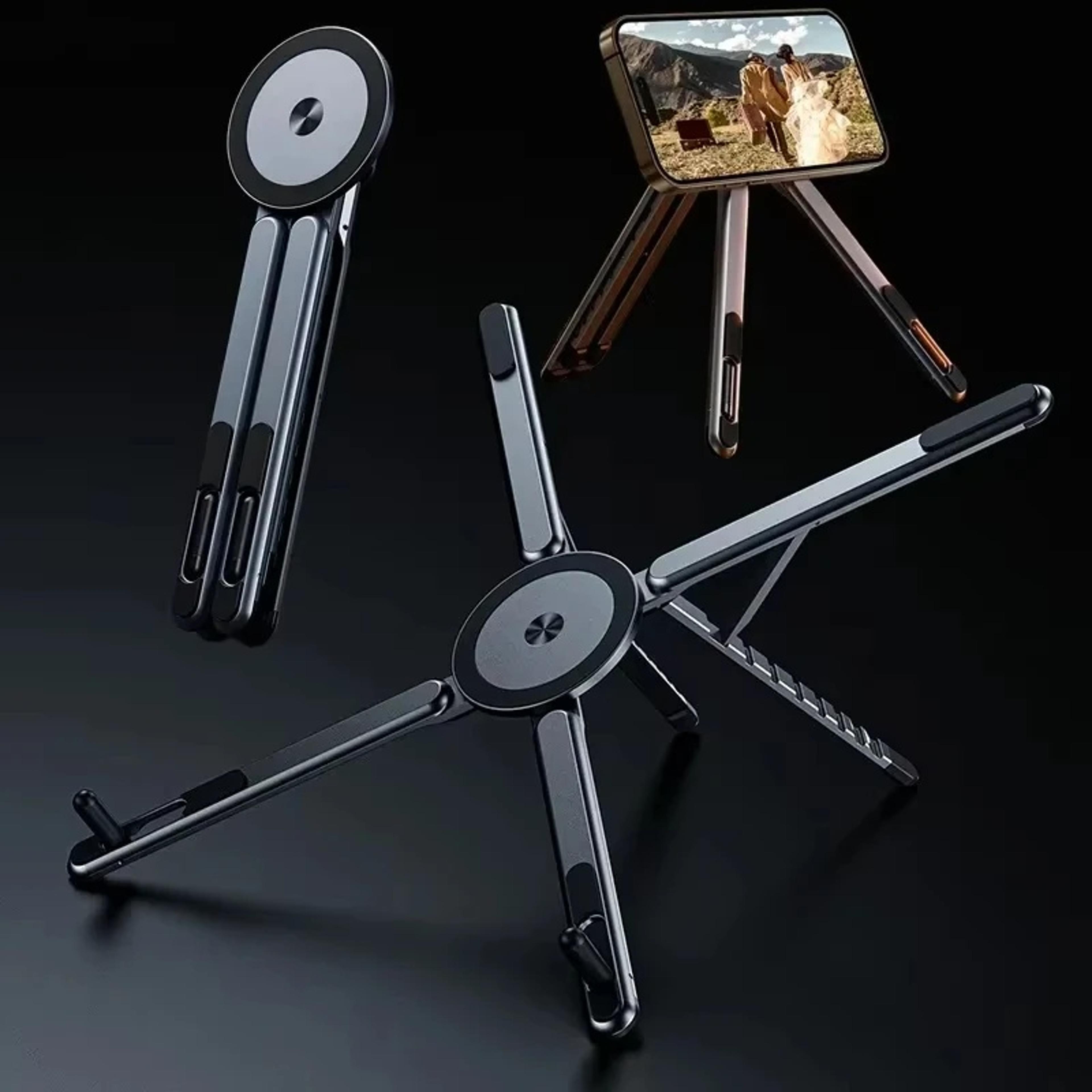 foldable magnetic laptop stand adjustable aluminum alloy phone tablet notebook holder