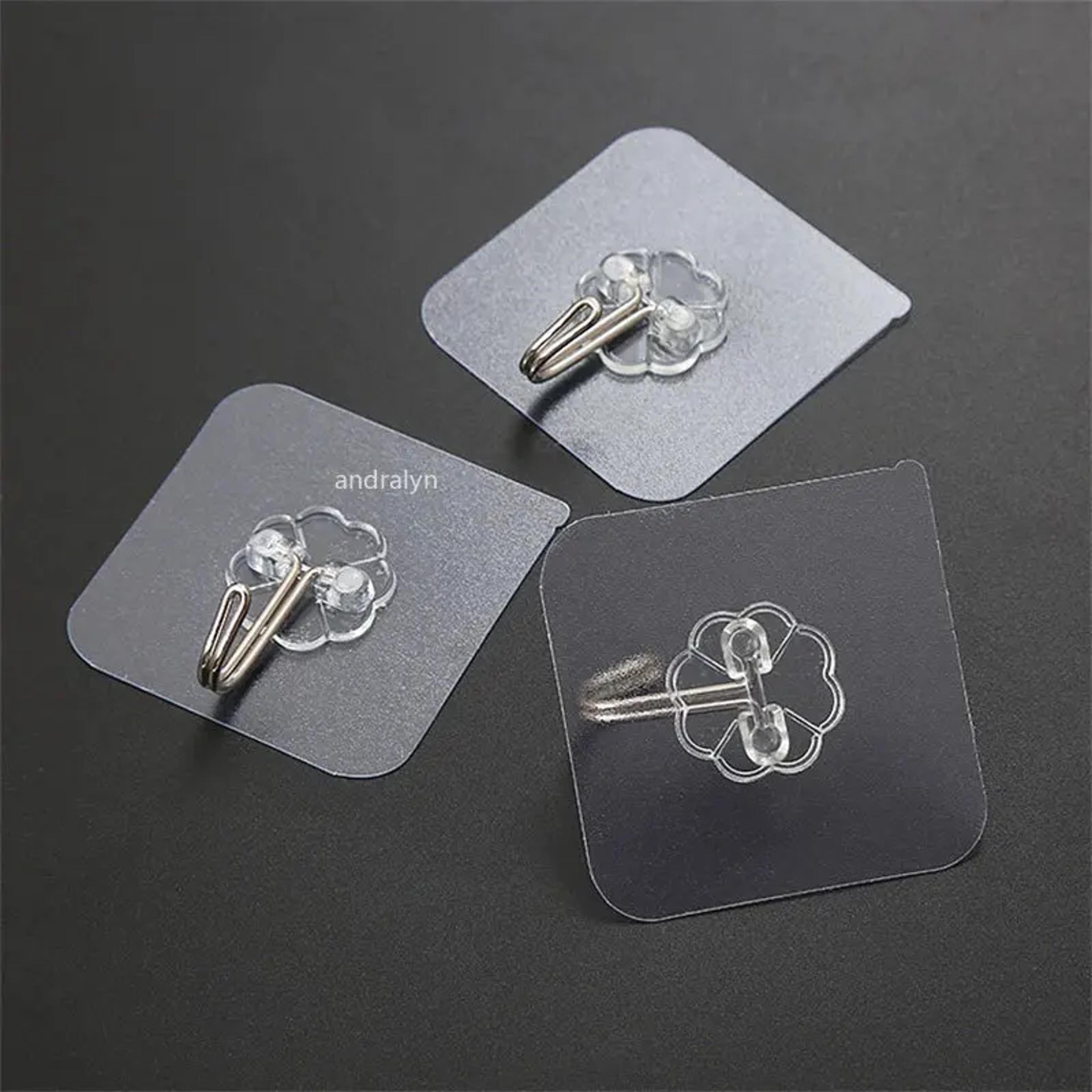 transparent self-adhesive wall hooks for keys towels and clothes