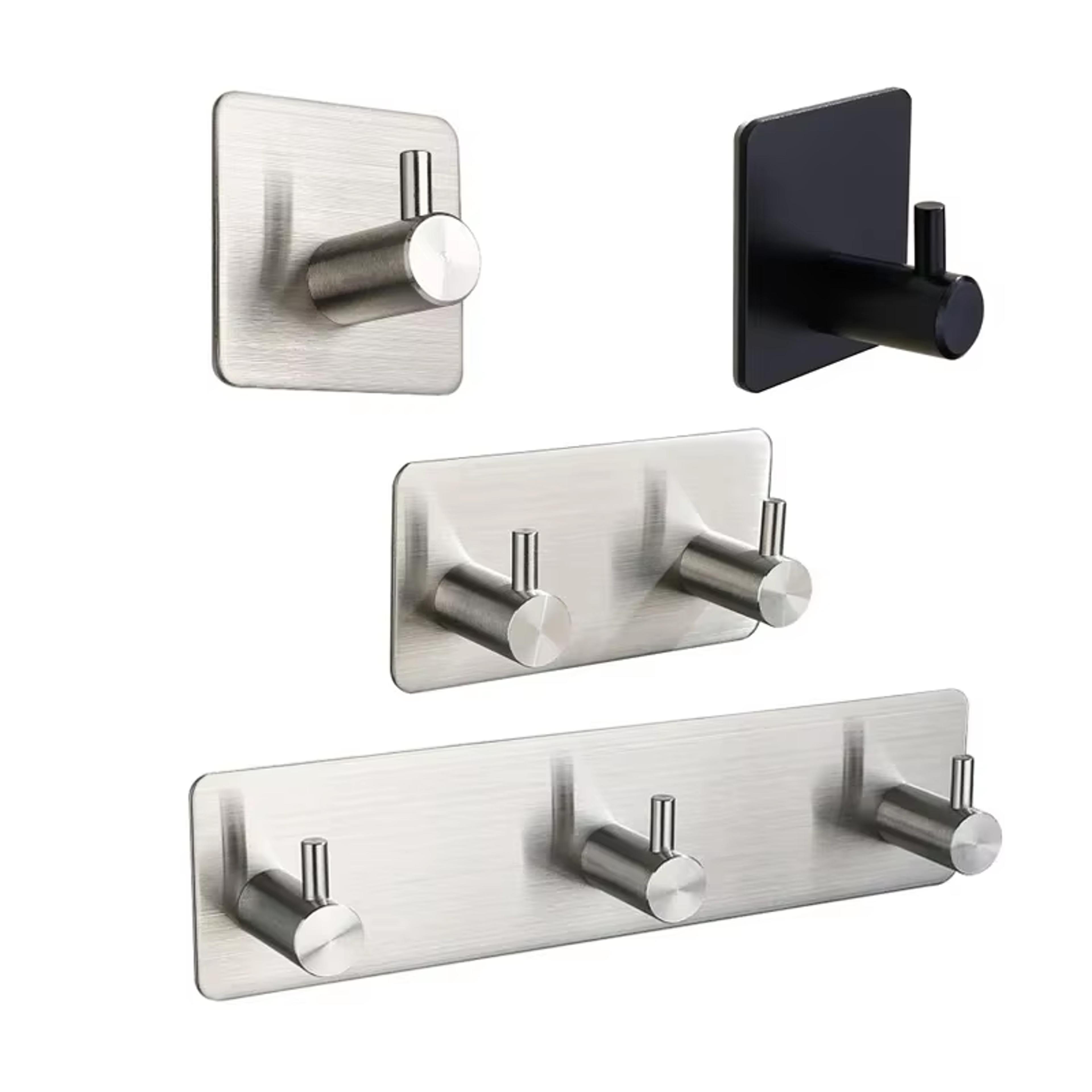 stainless steel self adhesive hooks for towels robes clothes and coats