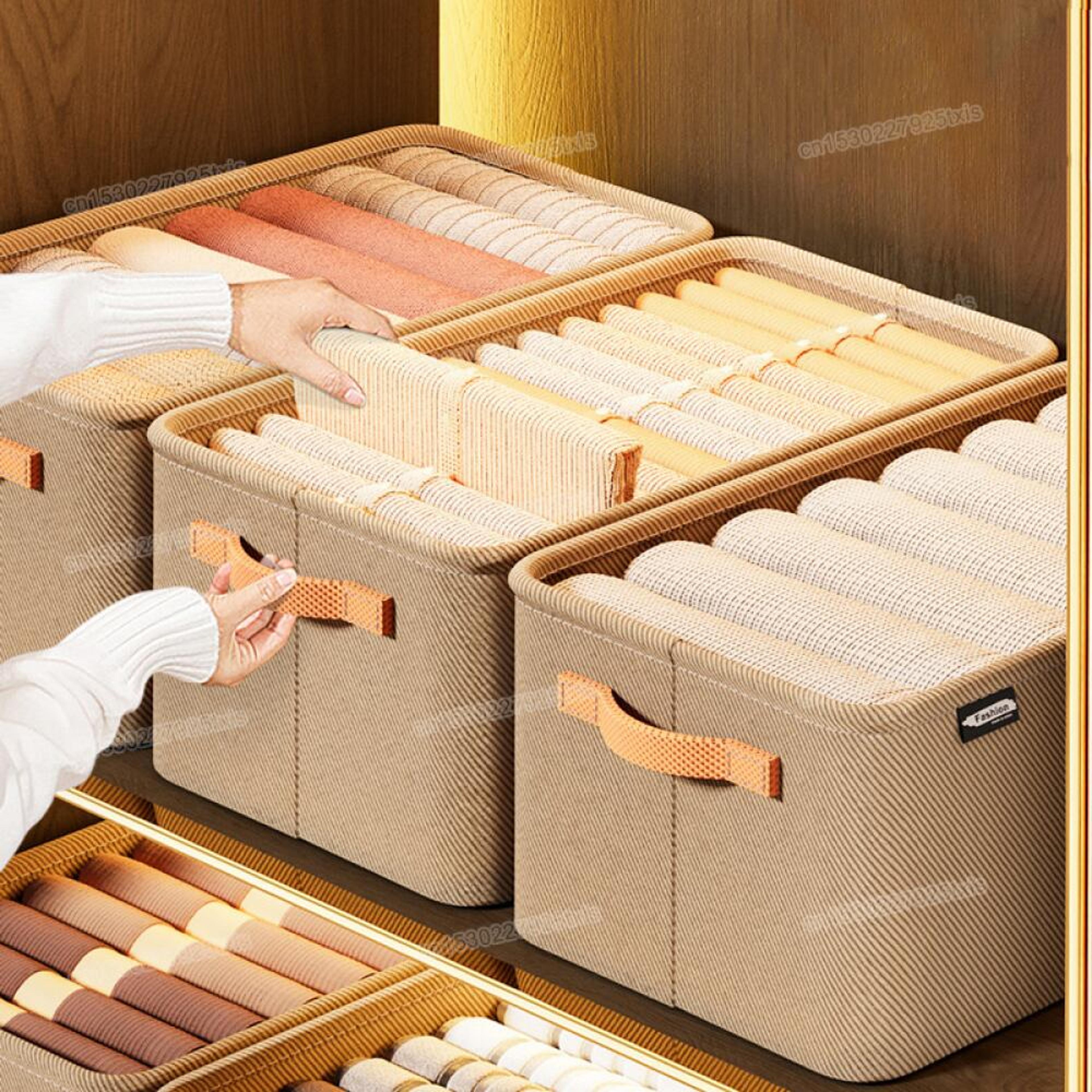 closet clothes organizer with steel frame for pants jeans underwear socks and t-shirts