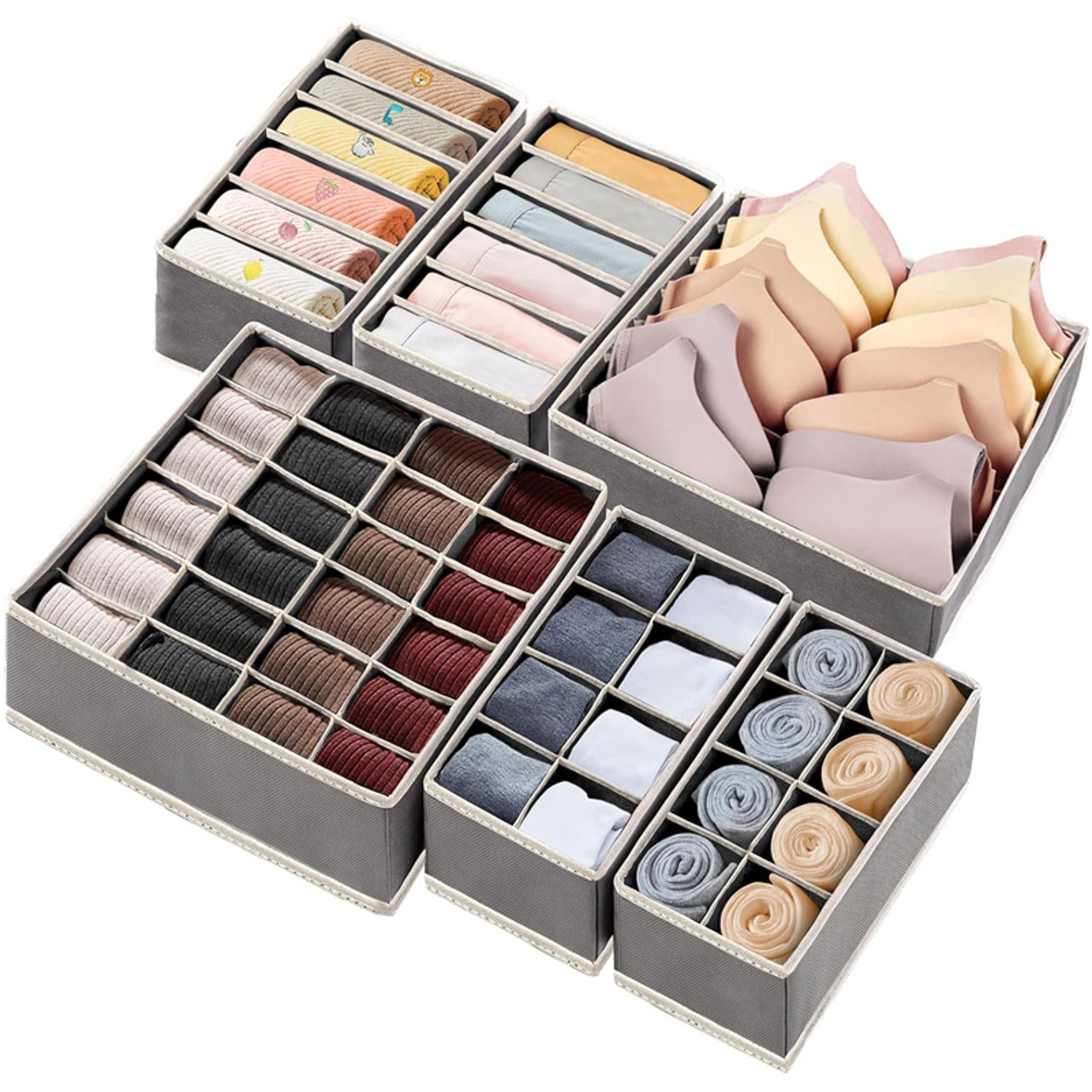 underwear drawer organizer foldable non-woven storage box with compartments
