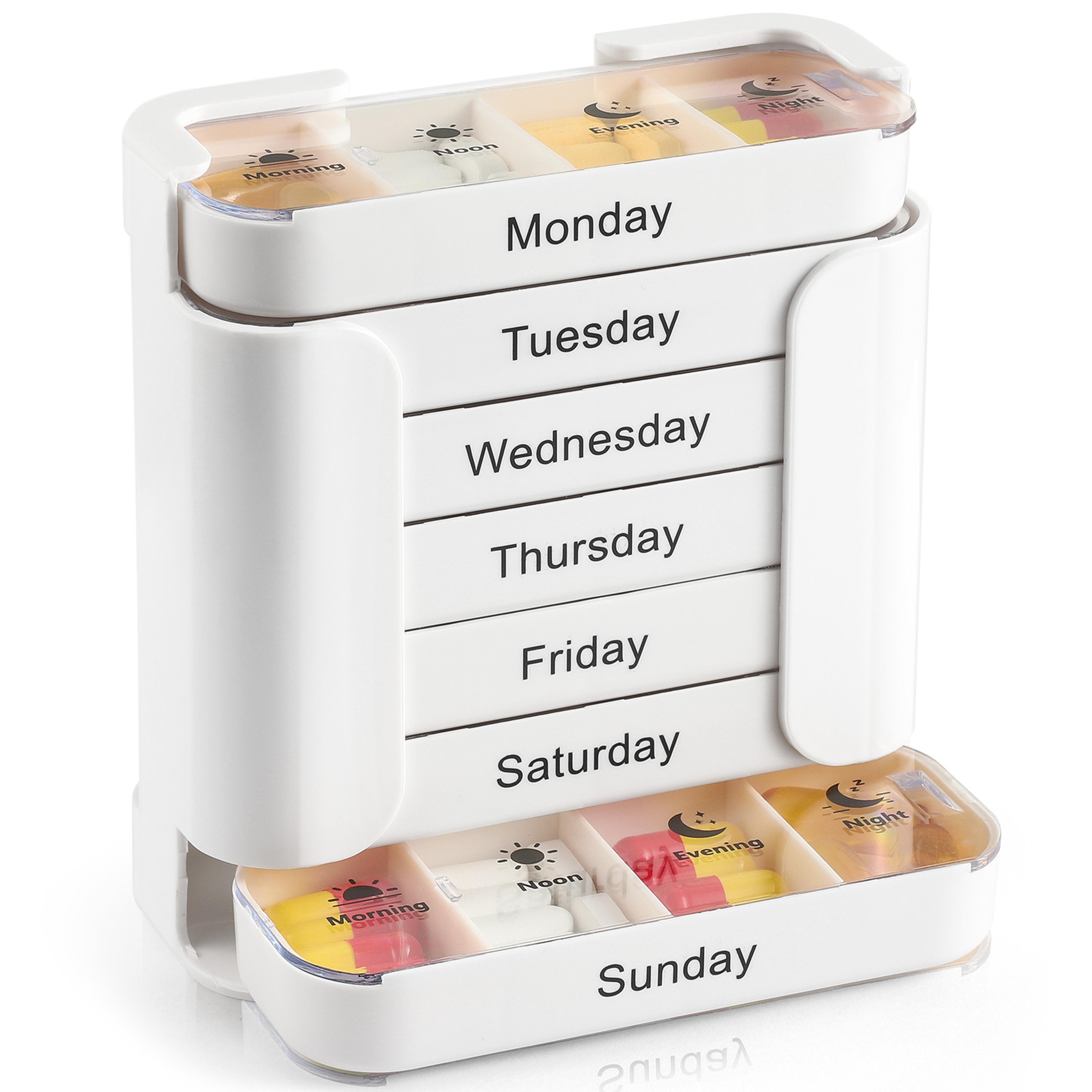 7-day weekly pill organizer 28-grid portable medicine case