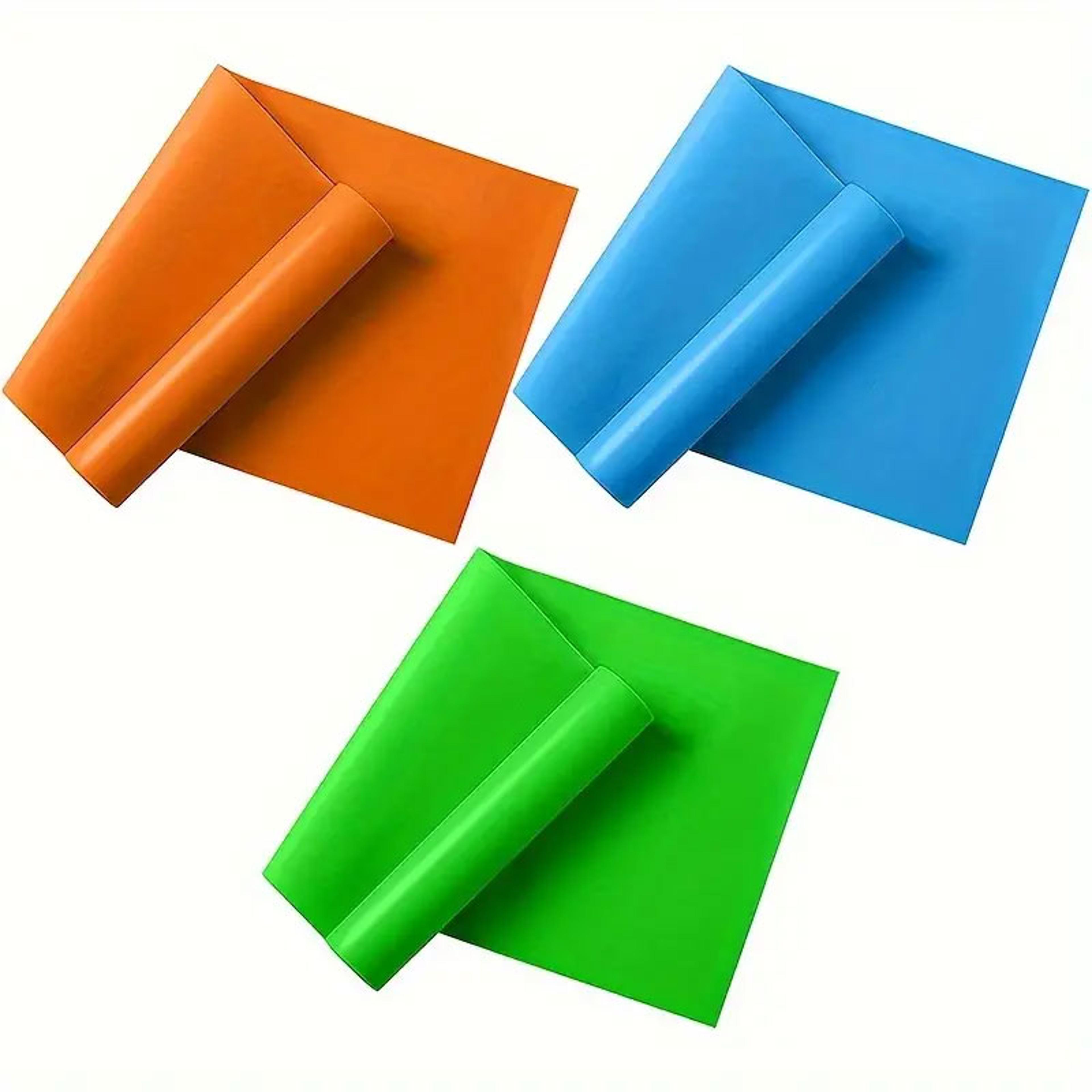 3-piece elastic resistance band set for yoga stretching and strength training