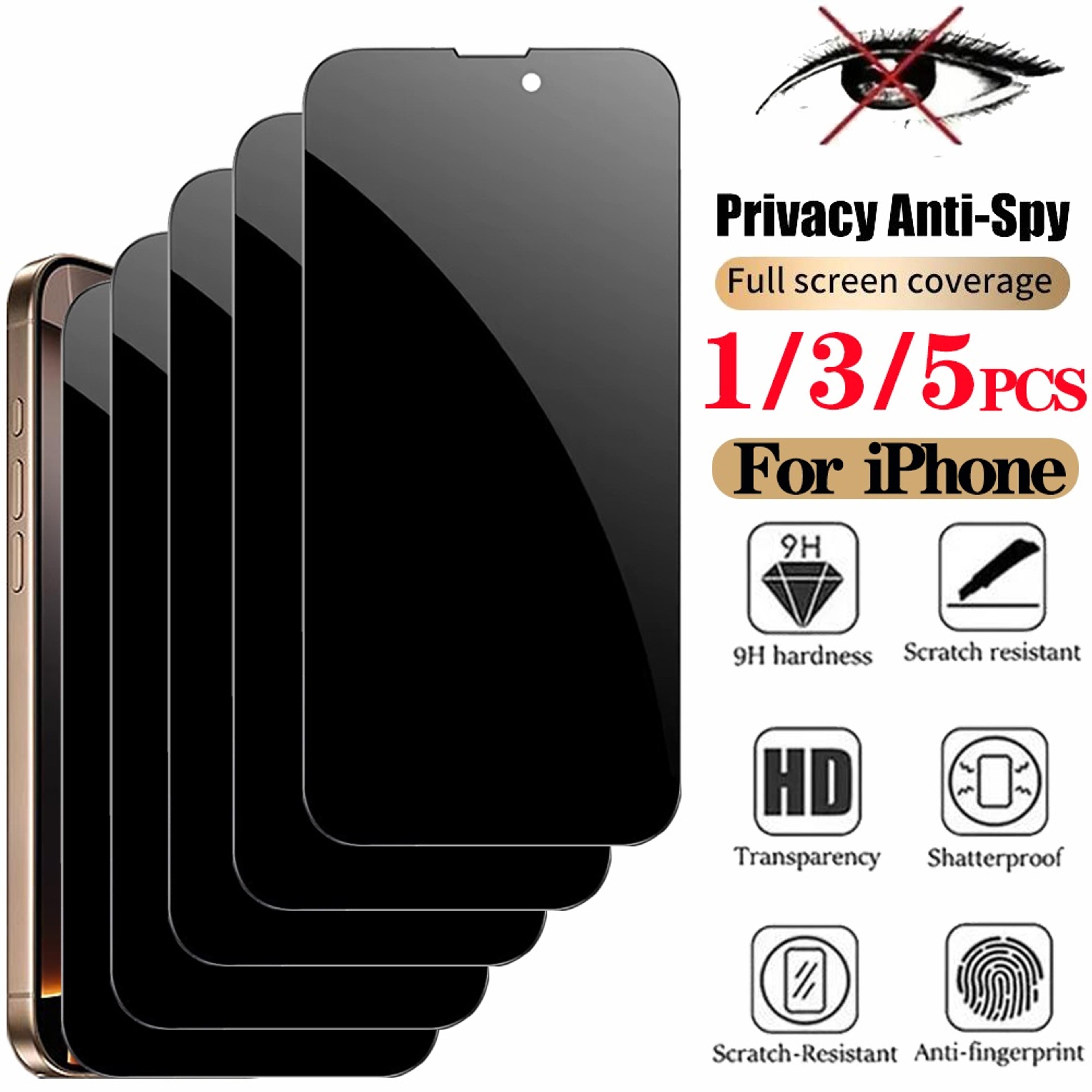 privacy tempered glass screen protector with anti-spy and anti-scratch protection for iphone