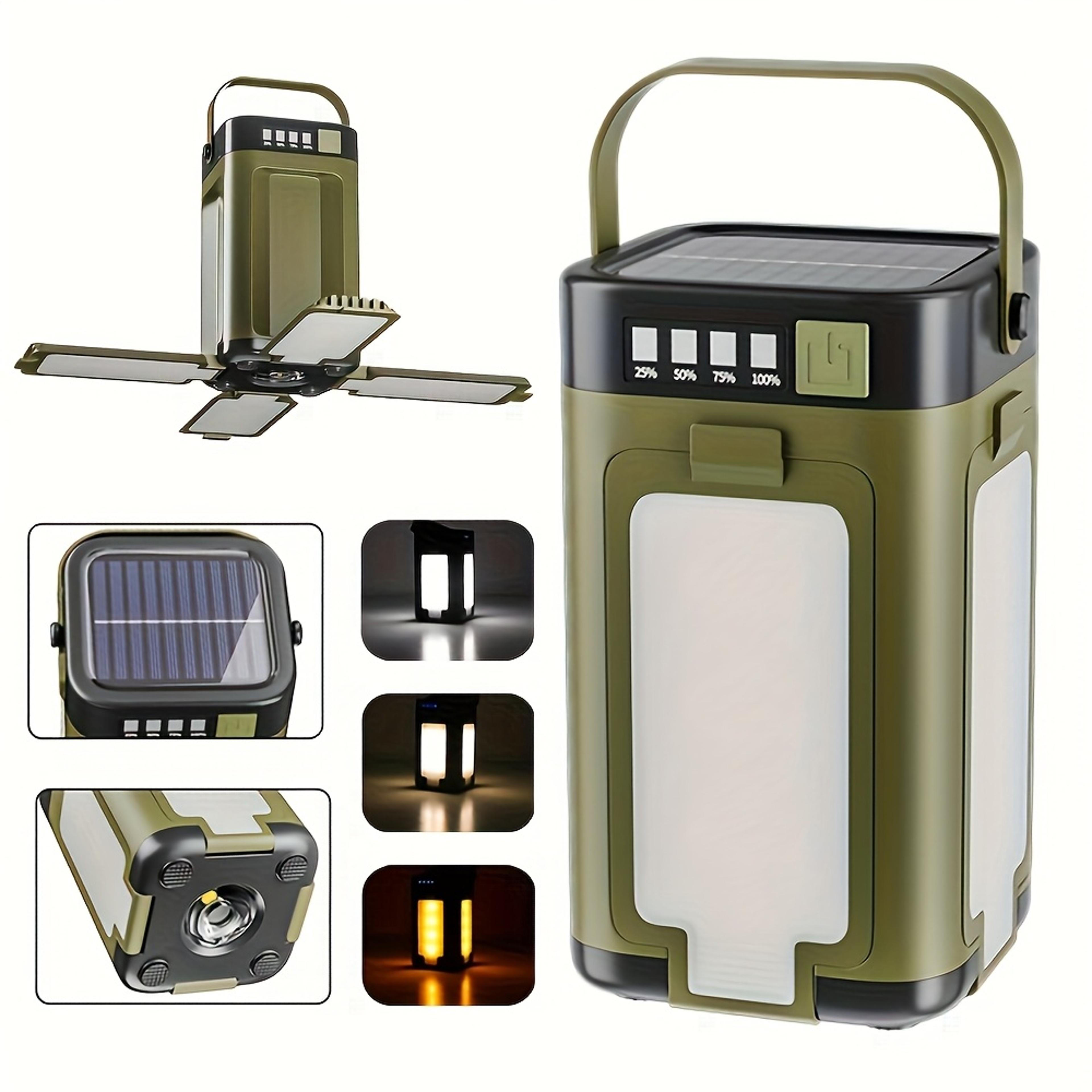 15w rechargeable solar camping lantern with magnetic base and foldable design