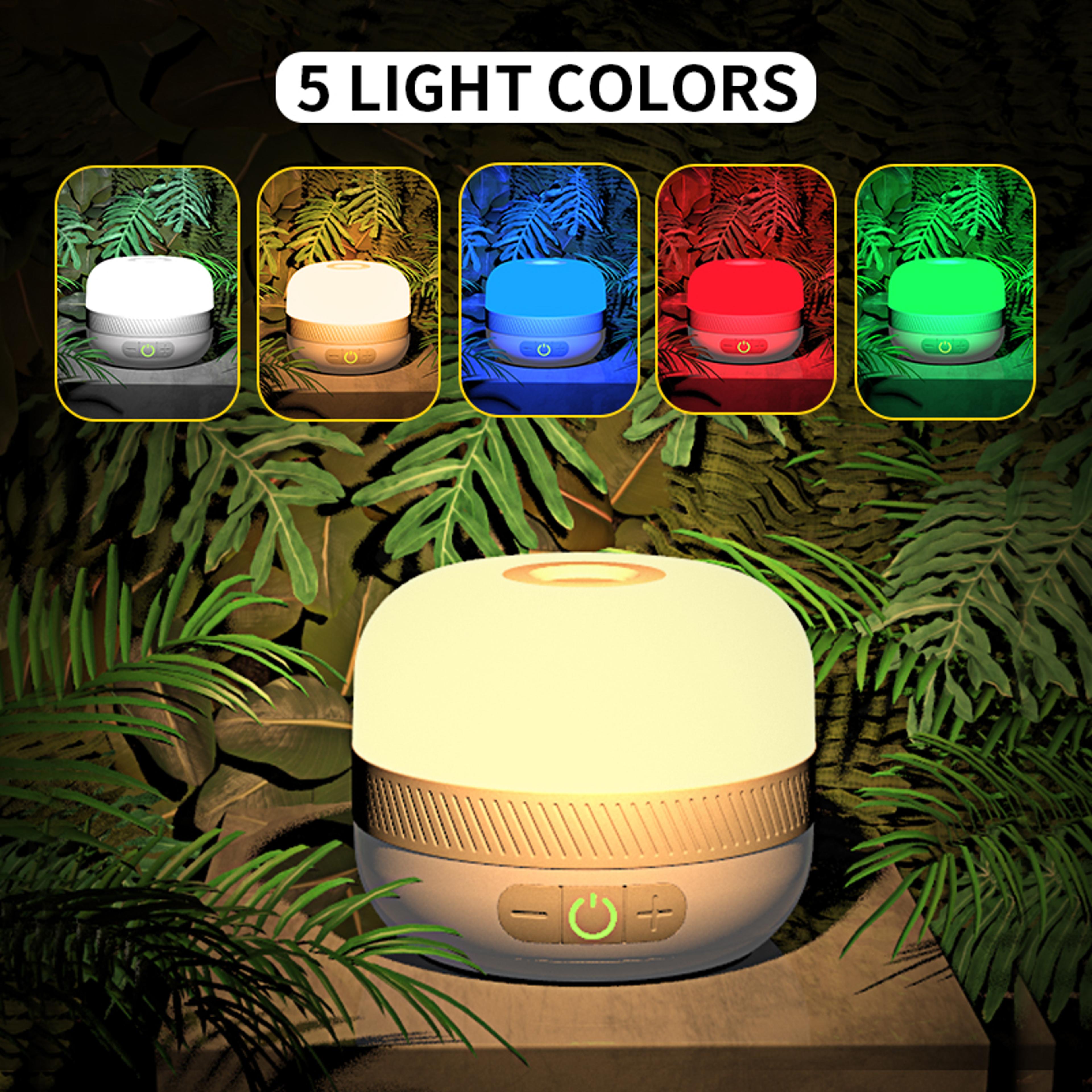 rechargeable led camping lantern with power bank and 5 light colors