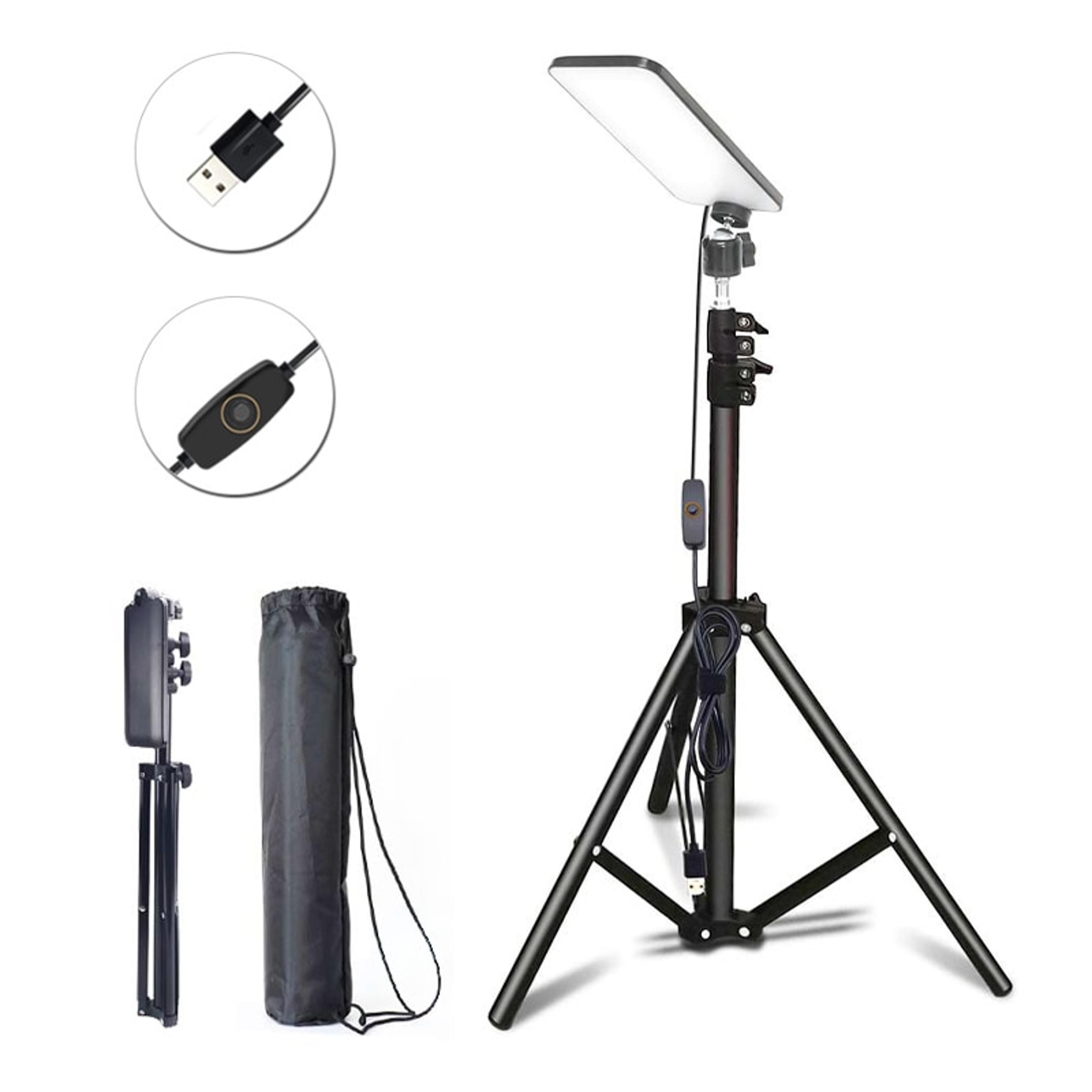 portable rechargeable led camping work light with collapsible telescopic pillar