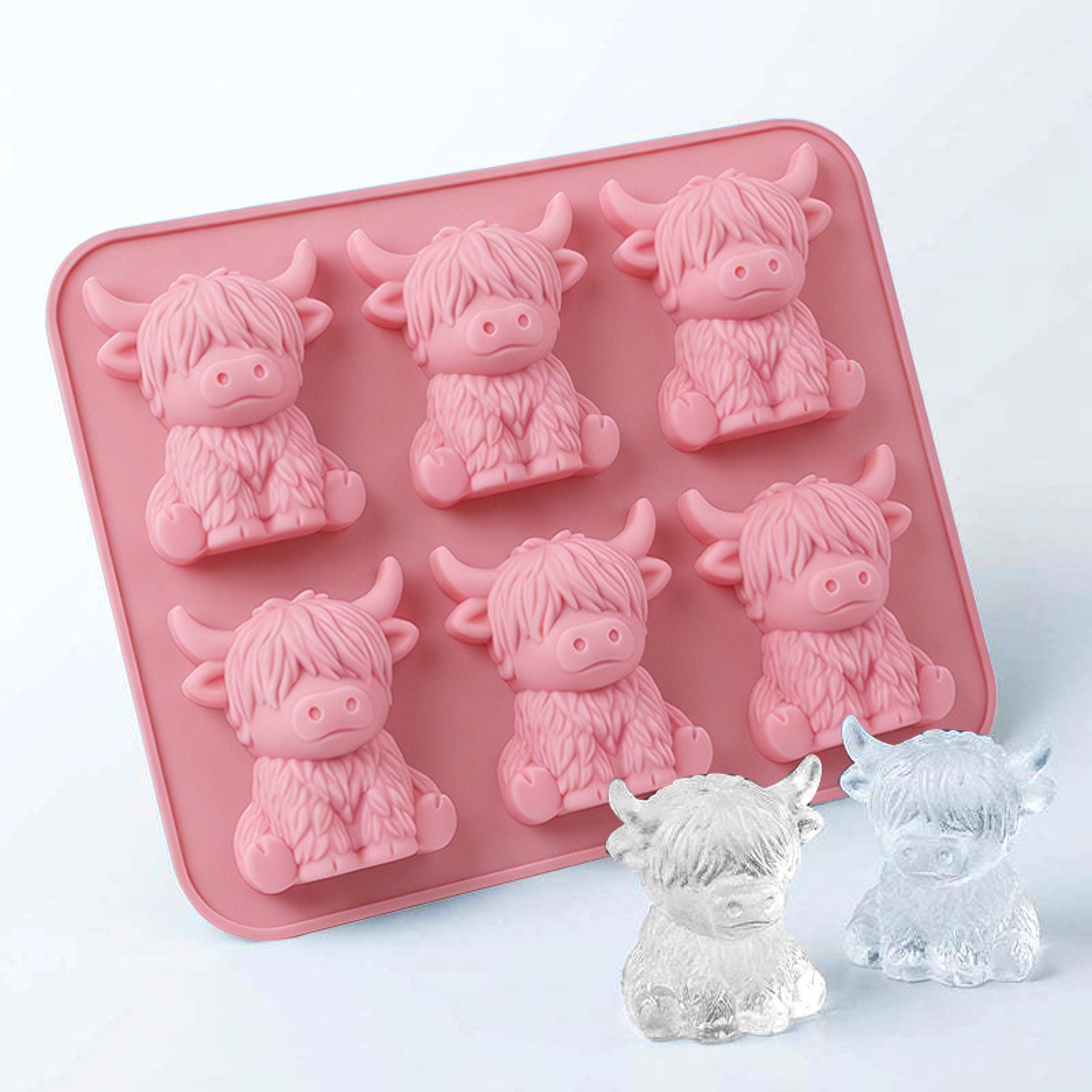highland cow silicone mold for ice chocolate jelly and soap