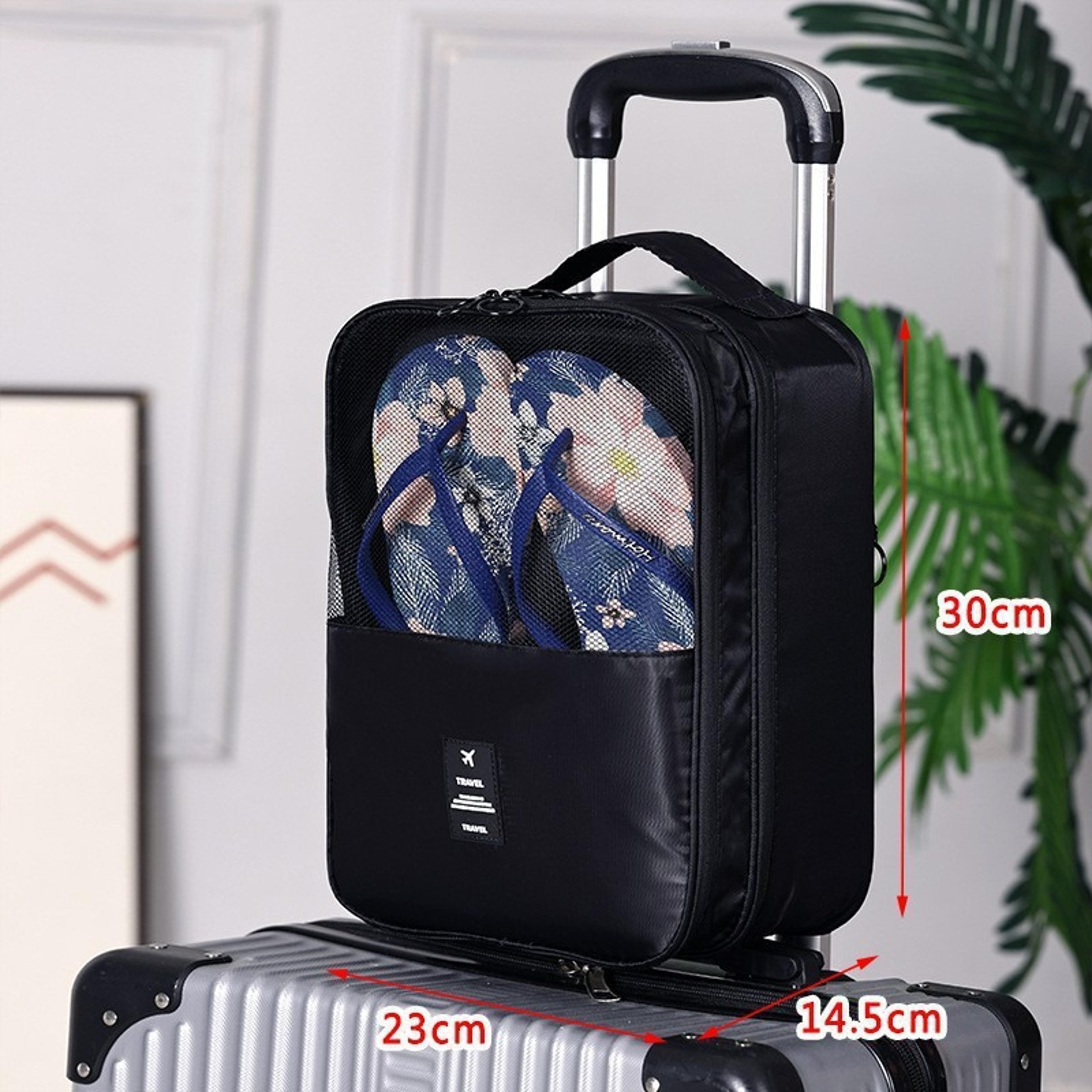 breathable travel shoe bag with oxford material for multiple pairs