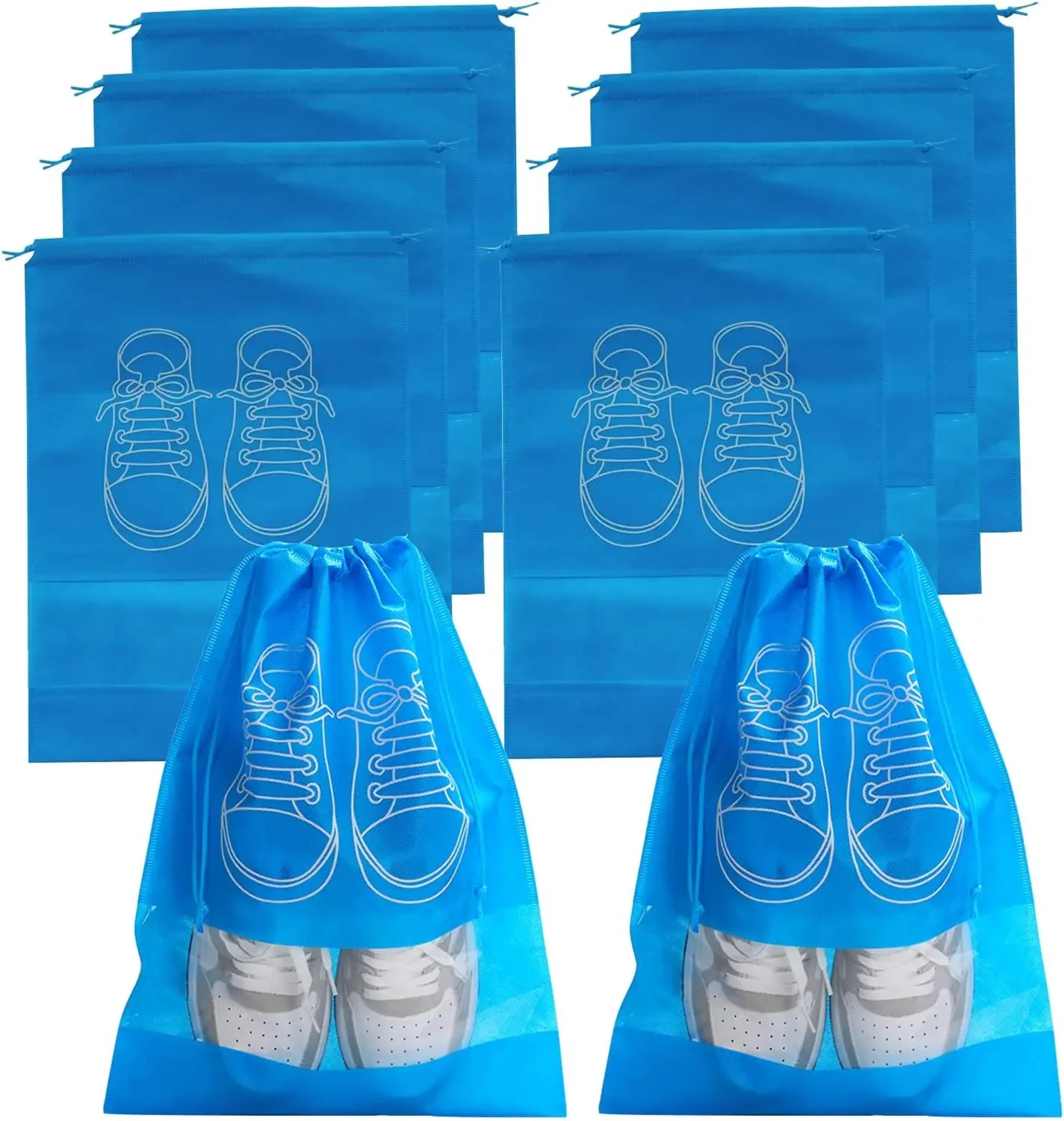 non-woven shoe storage bags with drawstring for travel and wardrobe organization