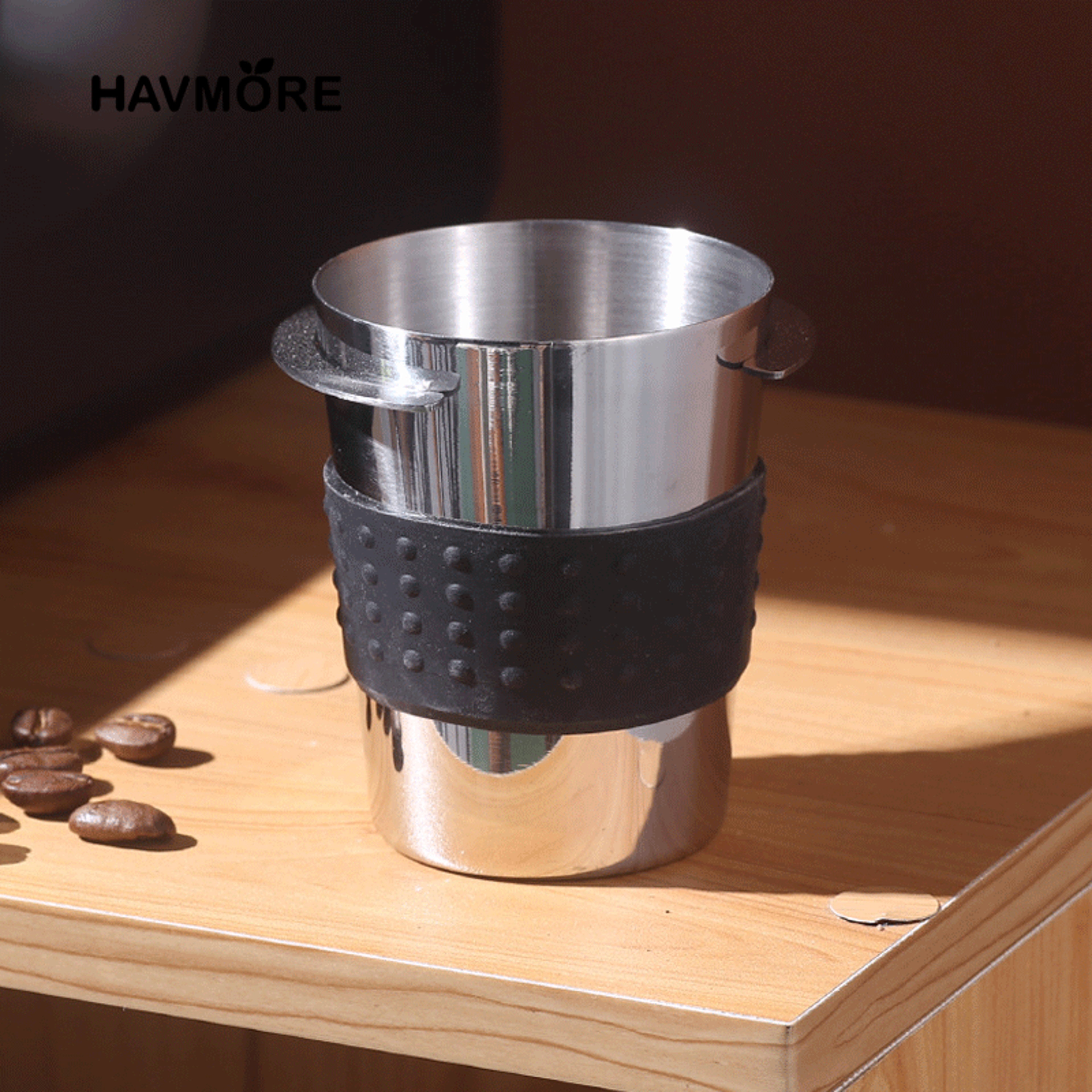 stainless steel coffee dosing cup for espresso machines 51mm 53mm 58mm