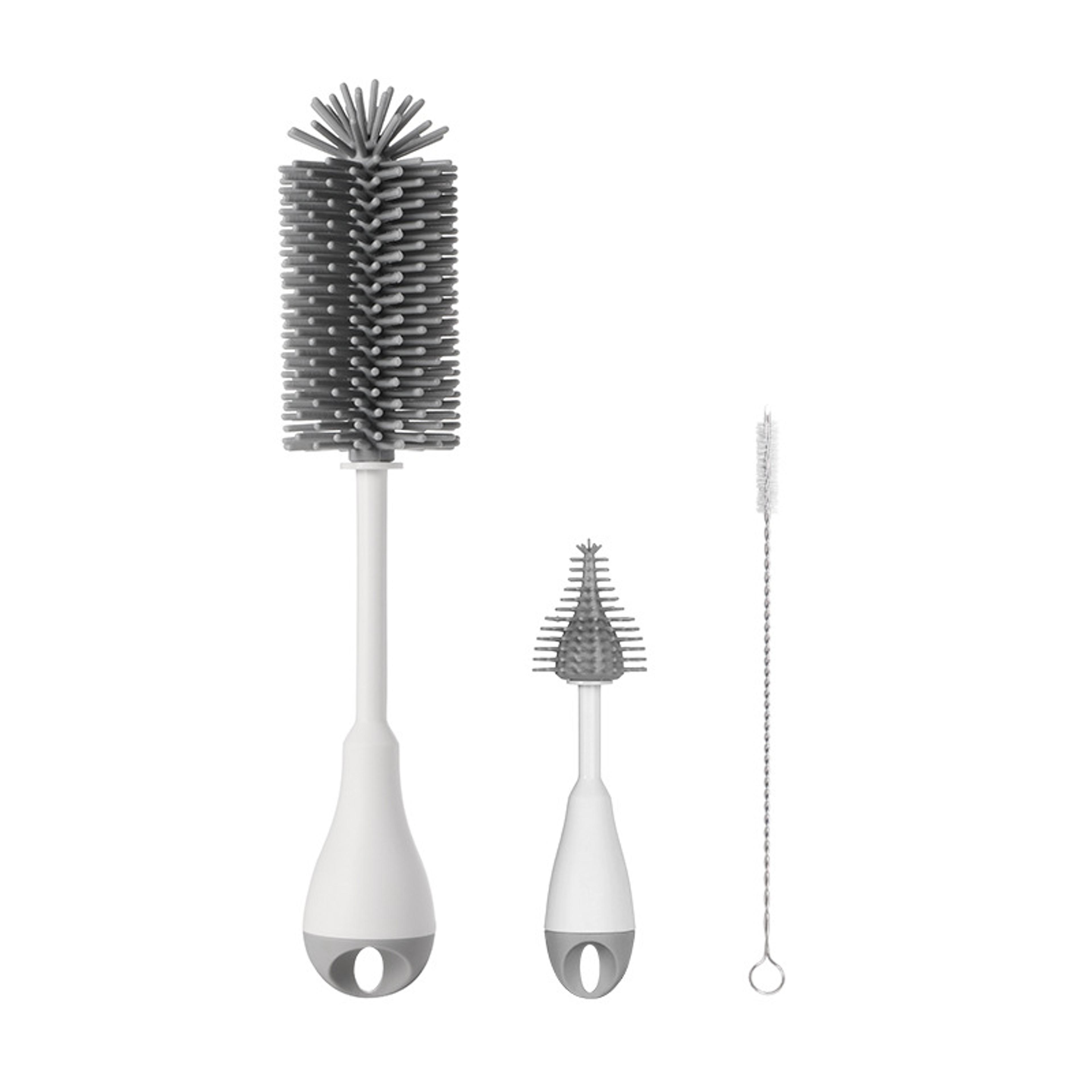 3 in 1 baby bottle cleaning brush set with 360 degree rotating design for pacifiers and straws