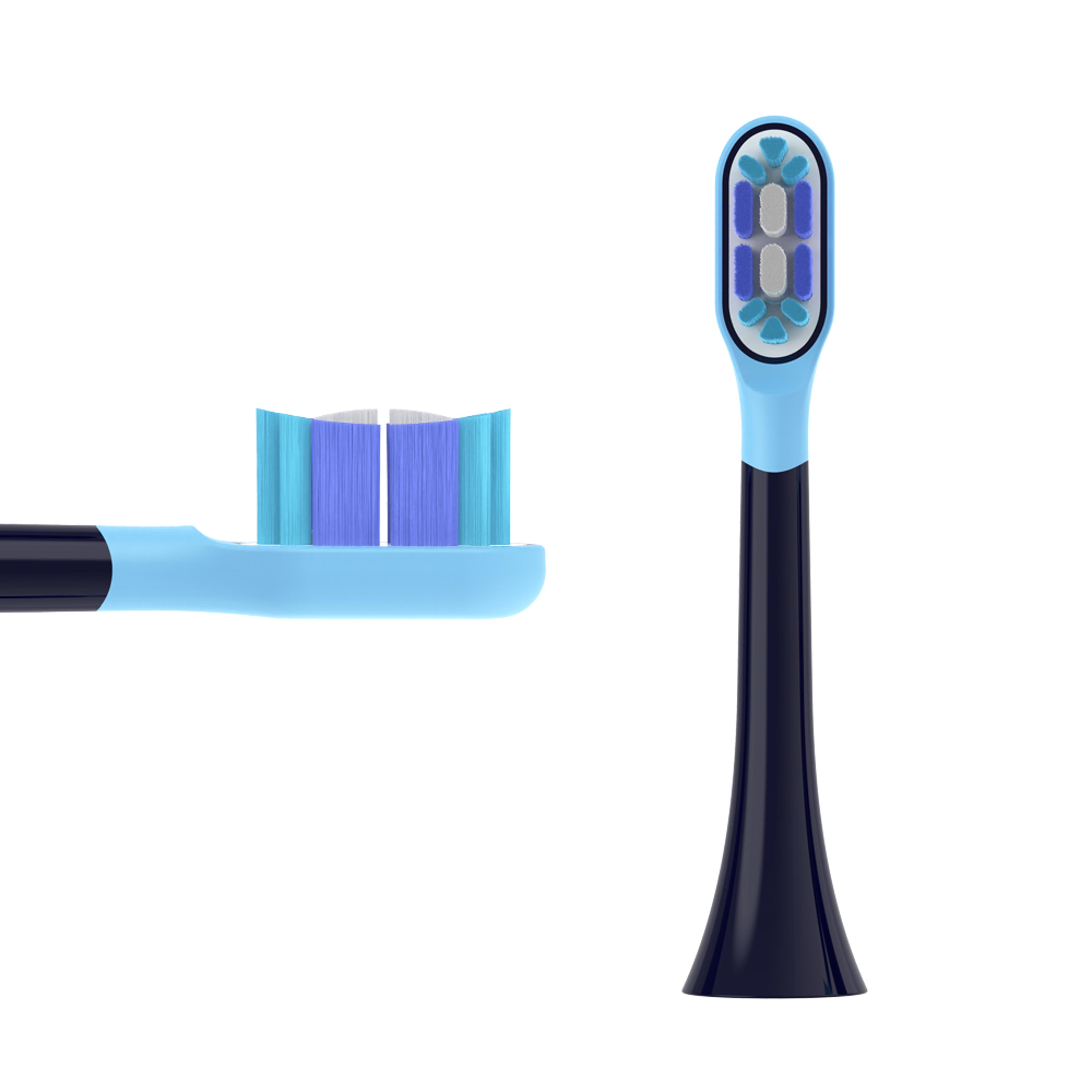 sonic electric toothbrush replacement heads with soft bristles and protective caps