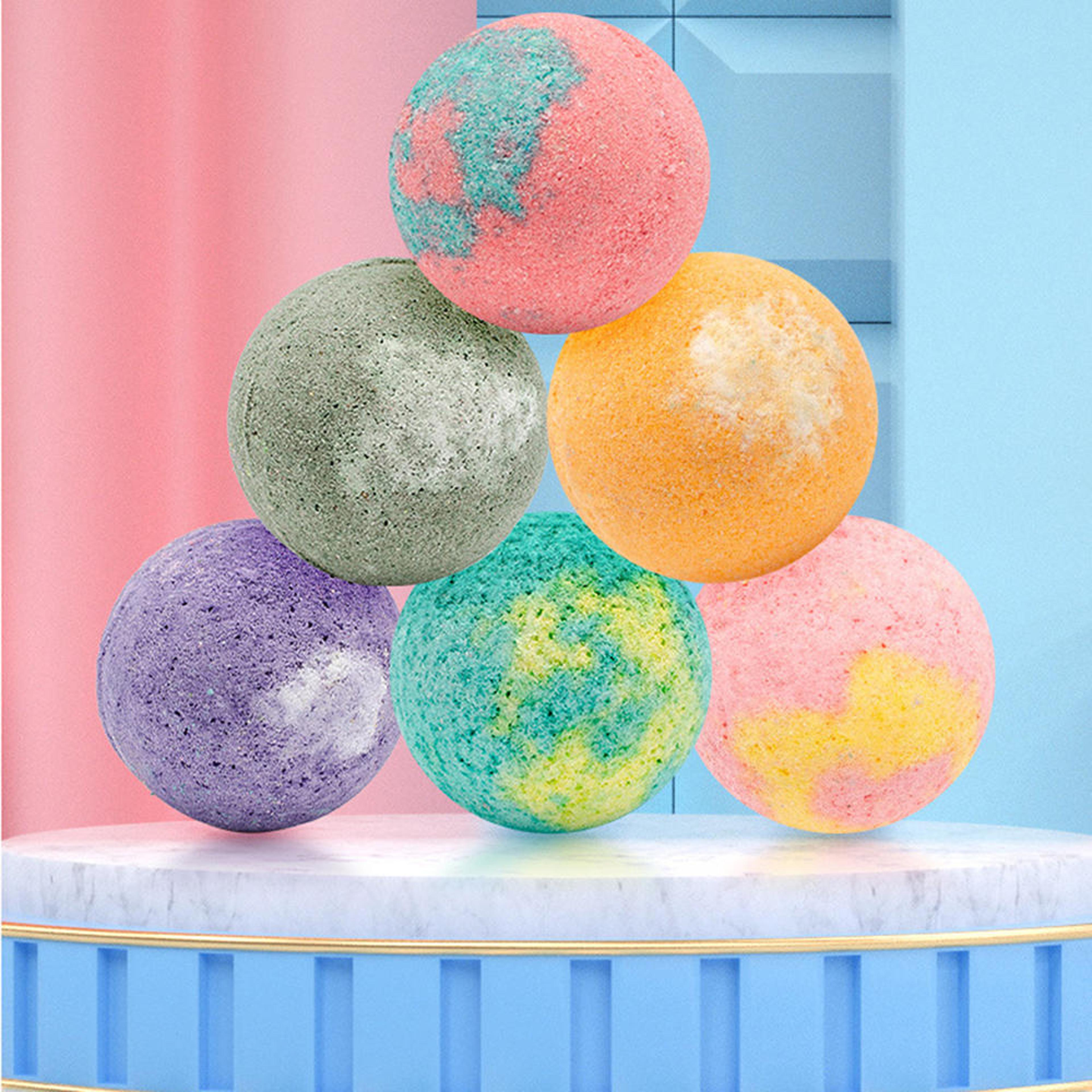 12-piece handmade bath bomb set with essential oils for relaxing baths and foot spa