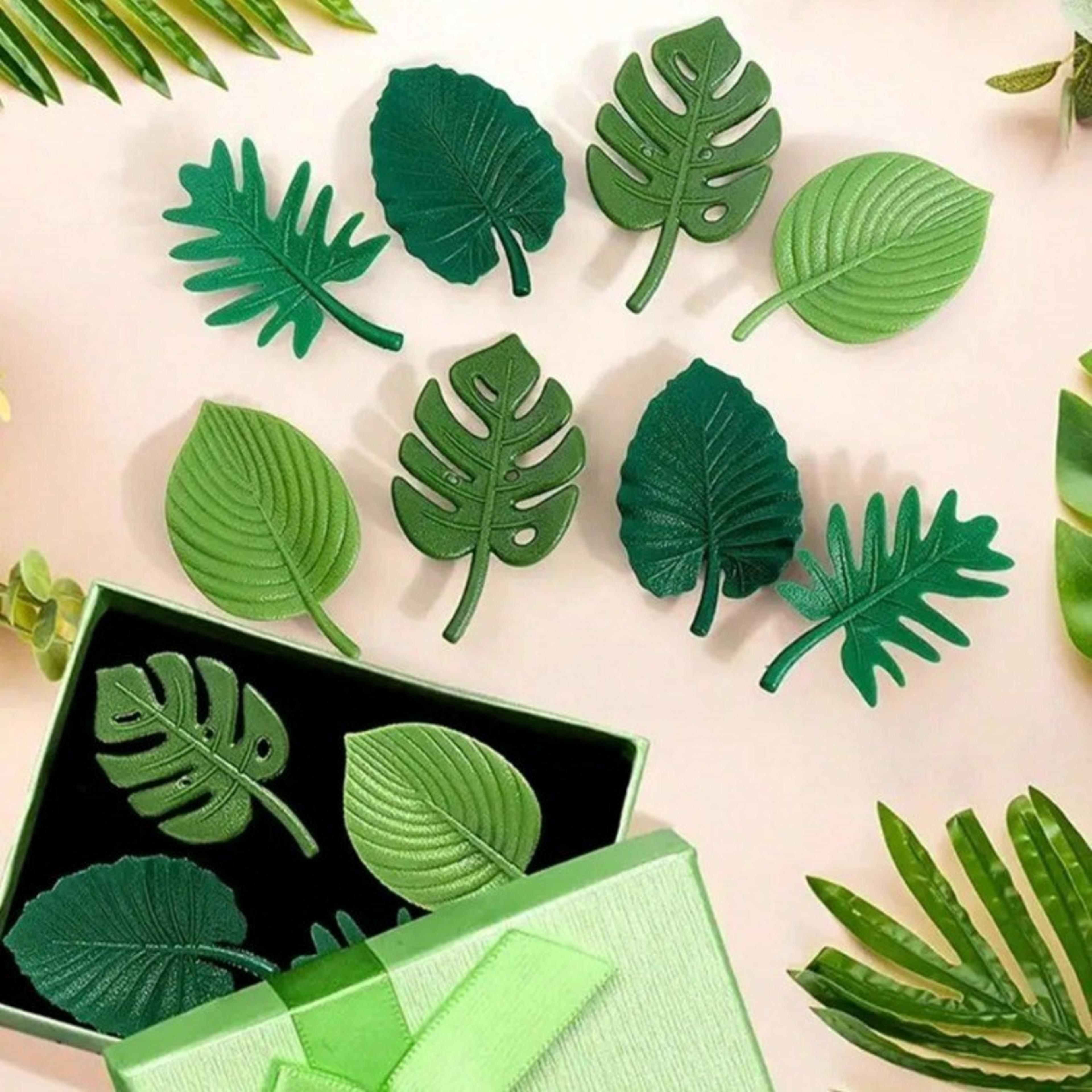 3d plant leaf fridge magnets 4 pack decorative abs magnets for refrigerators and whiteboards