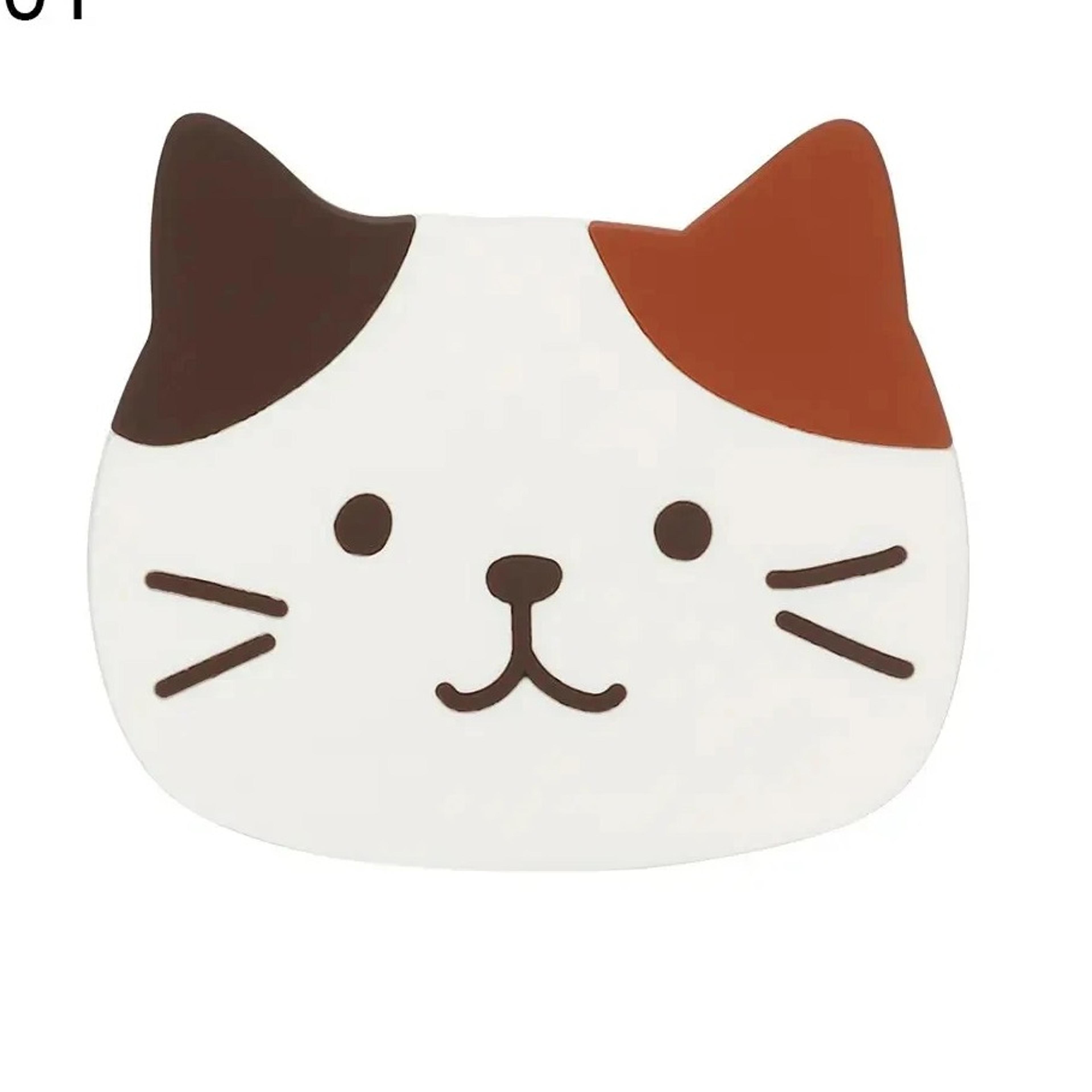 cartoon cat silicone drink coasters reusable heatproof non slip table mats