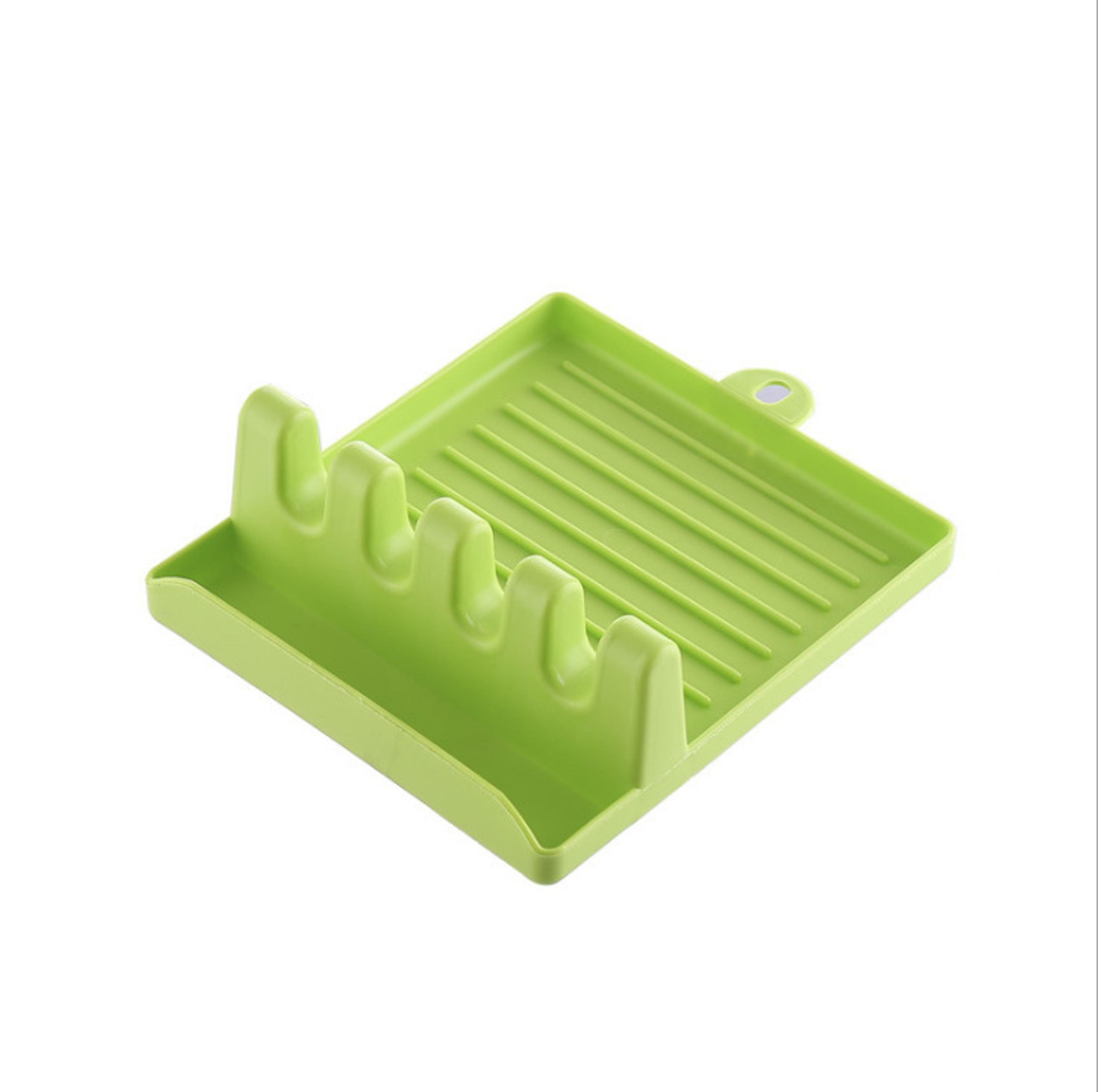 multifunctional spoon rest and pot lid holder for kitchen countertop organization