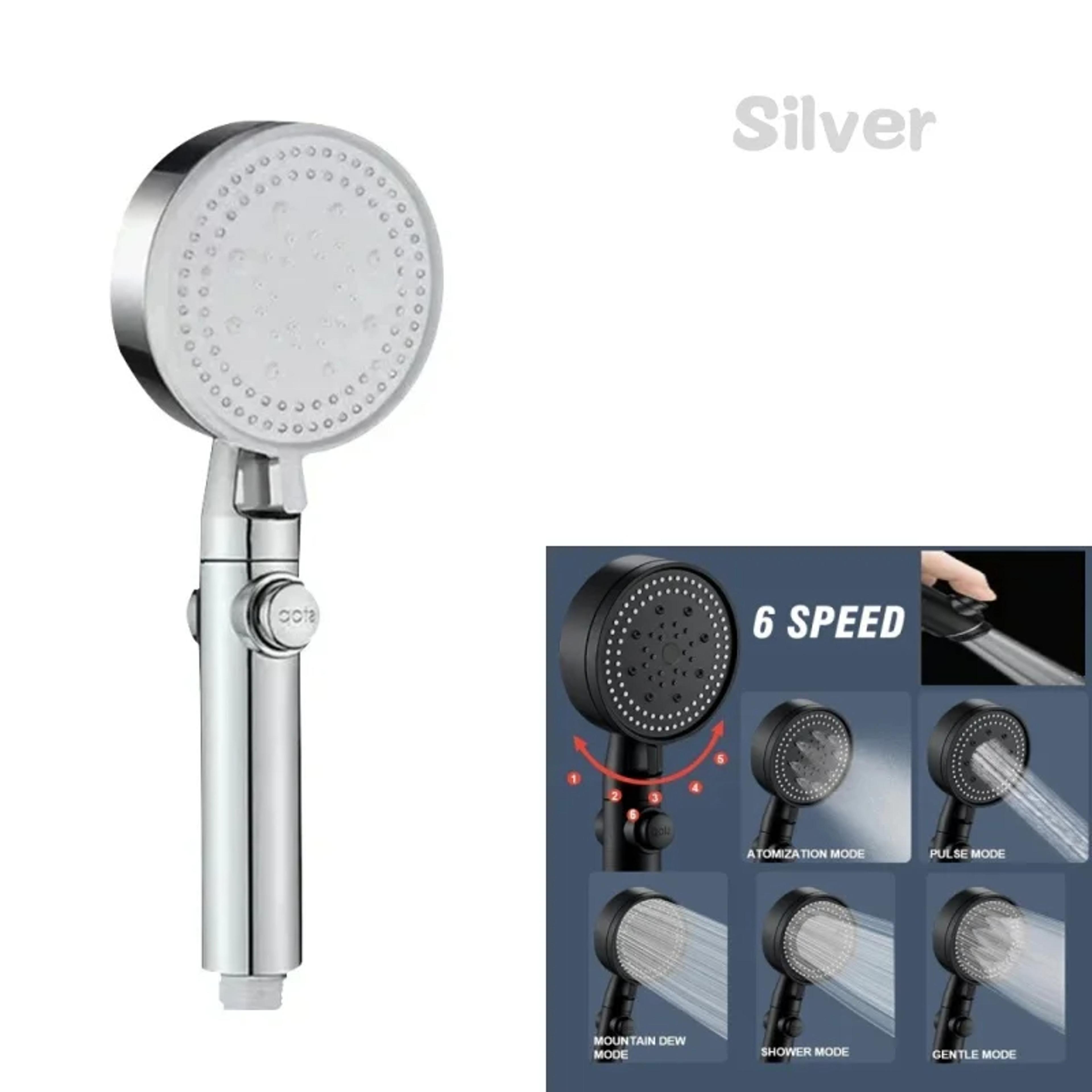 9.1 inch high pressure rainfall shower head with 6 spray modes and 360 degree rotation