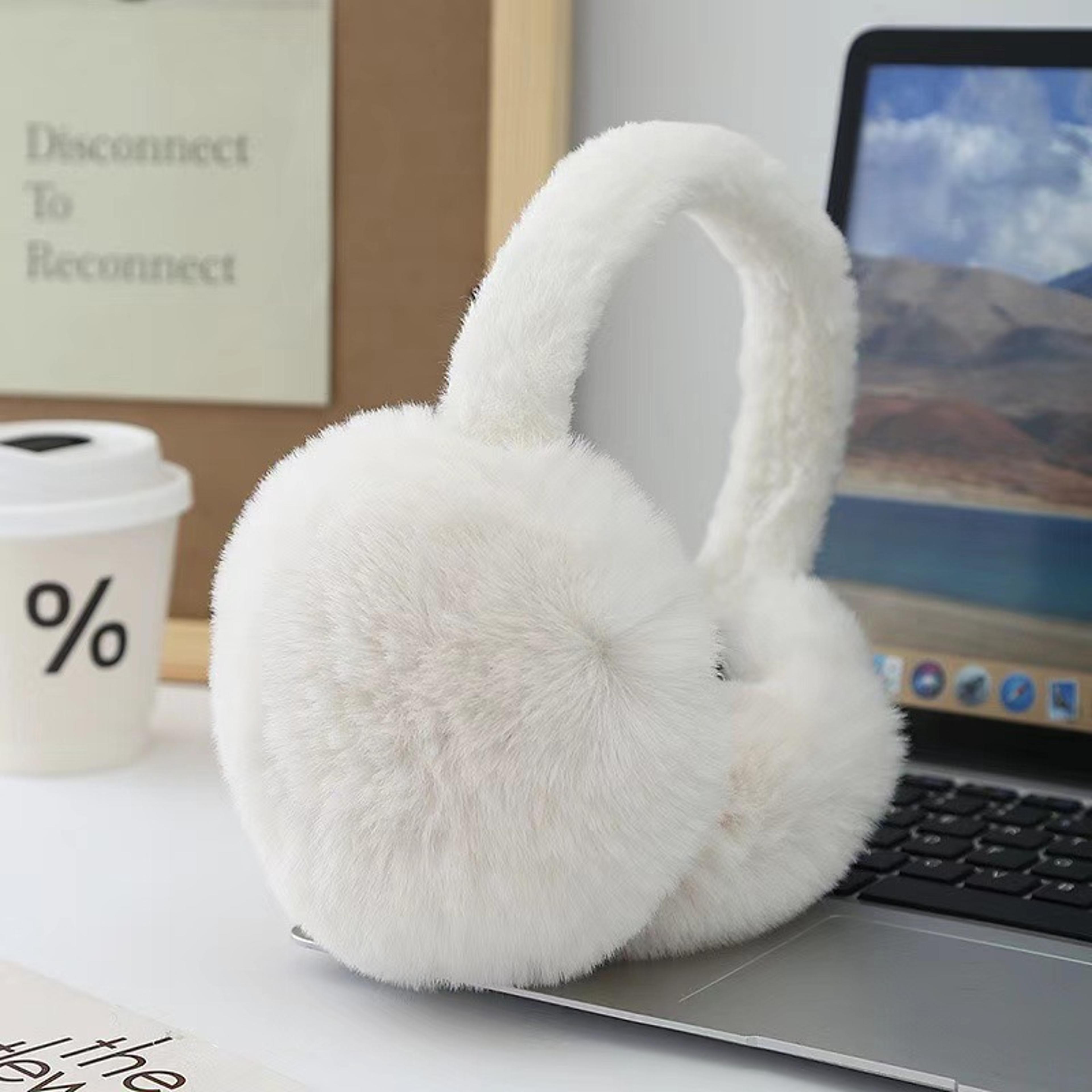 kids foldable plush earmuffs warm windproof winter ear warmers