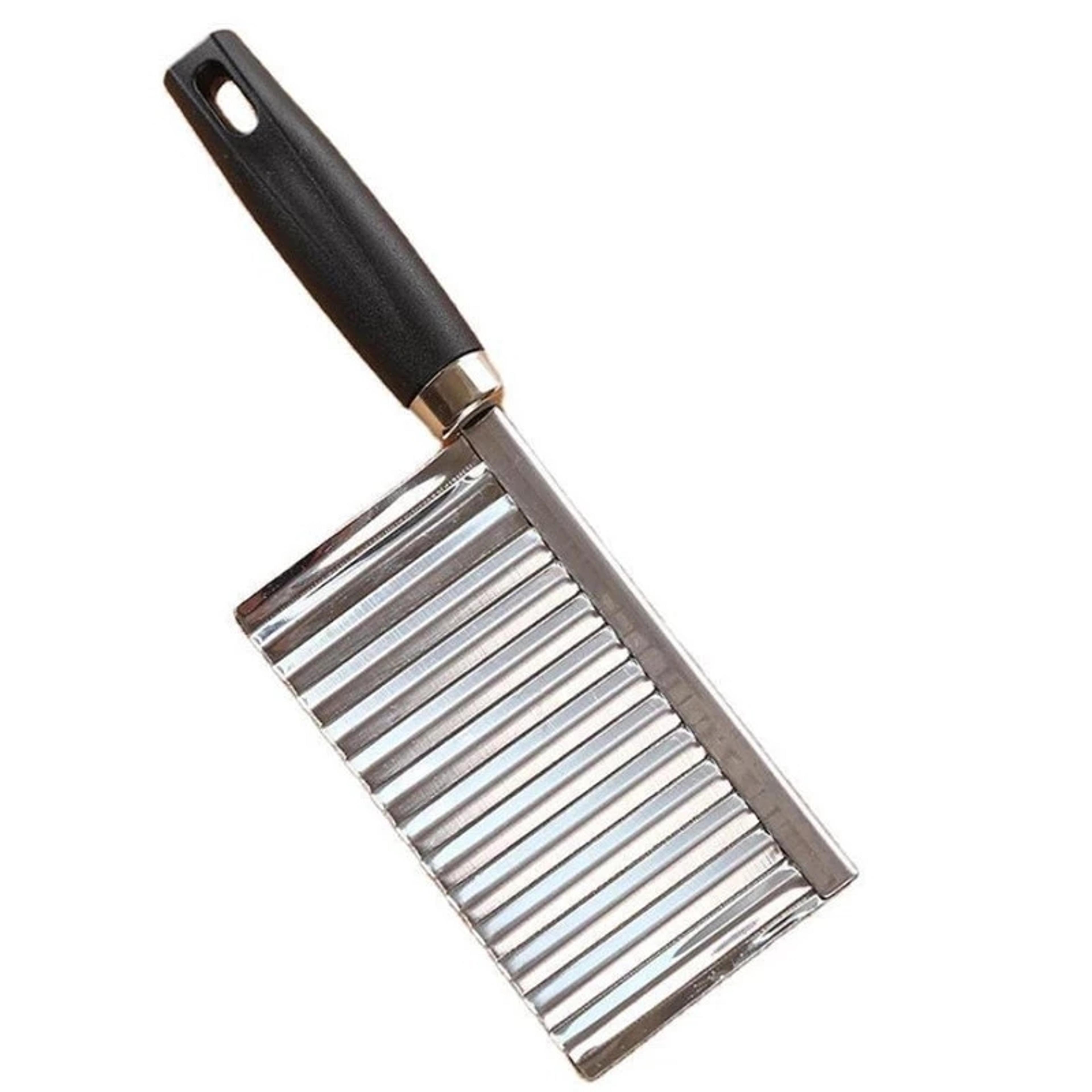 stainless steel wavy potato cutter crinkle knife for vegetables fruits and dough