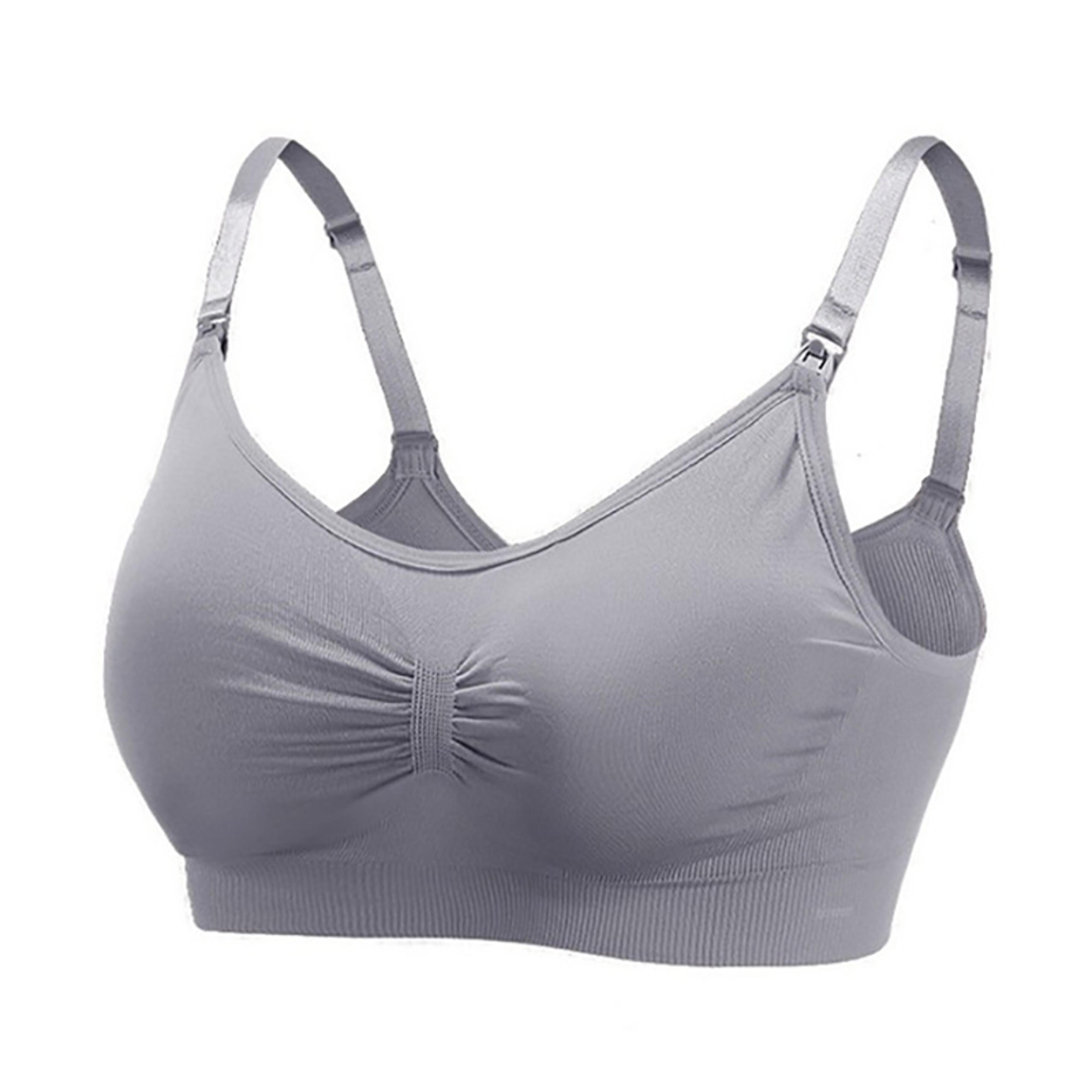 wire-free maternity nursing bra with adjustable straps and breathable fabric