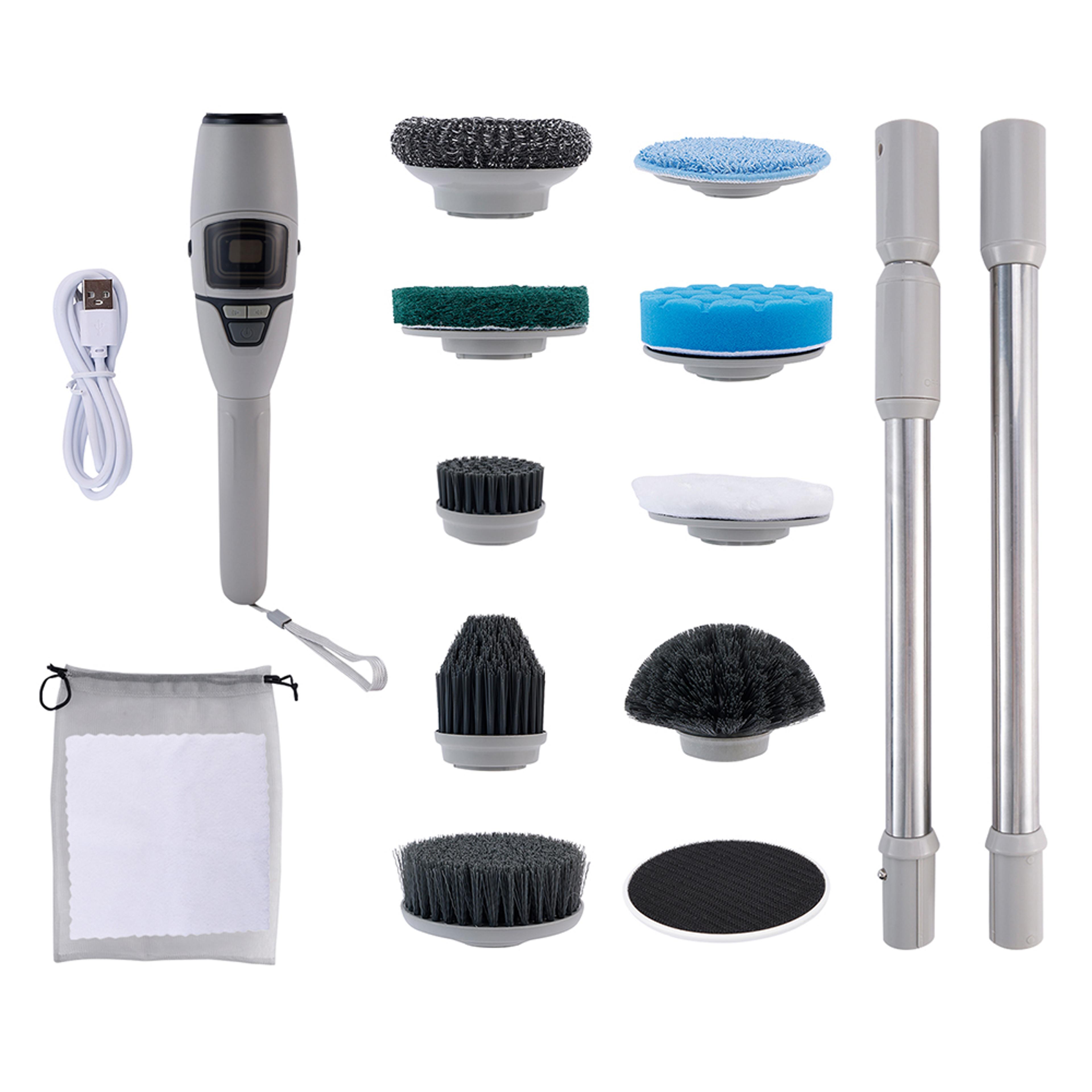 electric spin scrubber 10-in-1 cordless cleaning brush for bathroom and kitchen