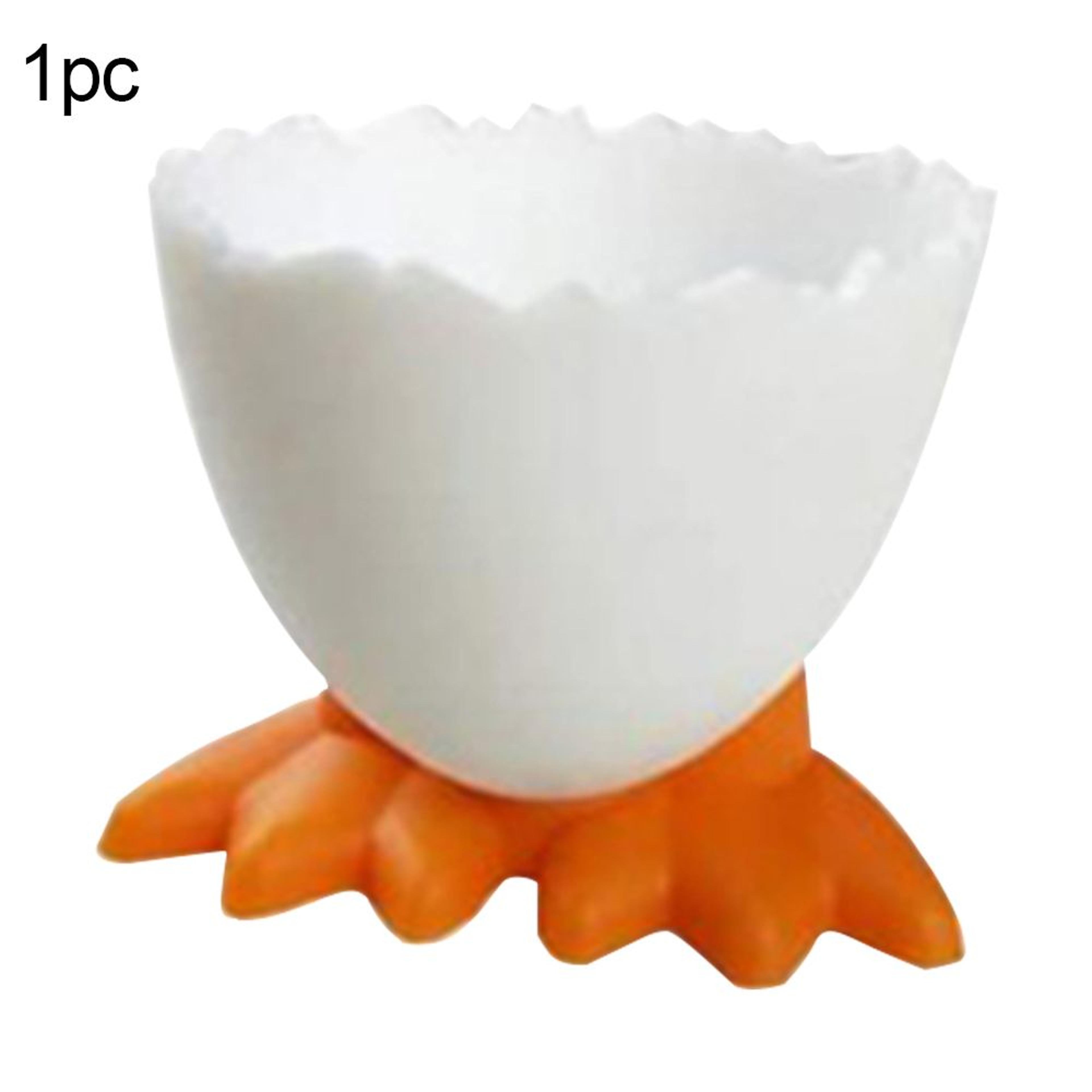 cute egg cup holder – creative plastic boiled egg stand for kitchen and breakfast