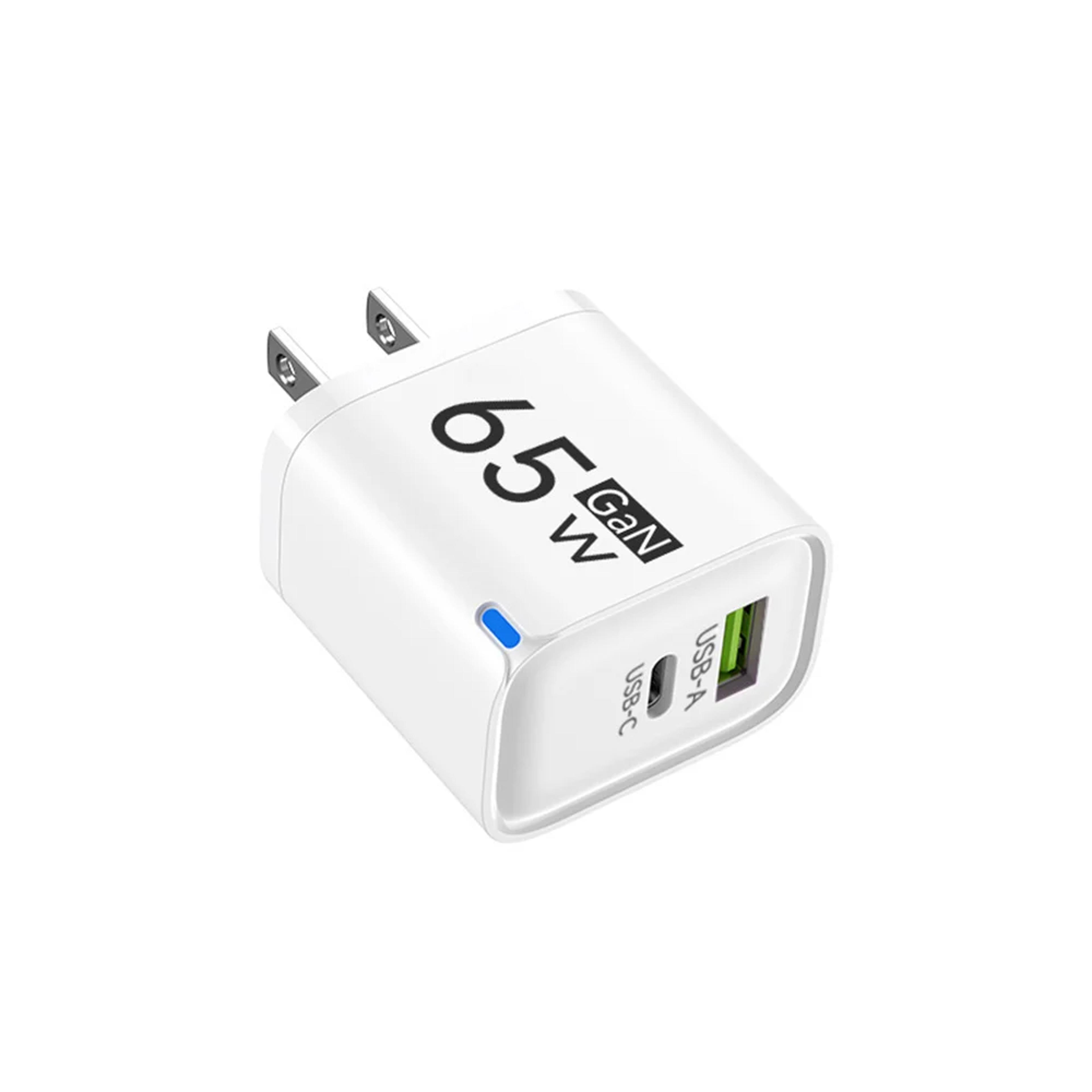 65w usb-c gan fast charger with intelligent charging for smartphones