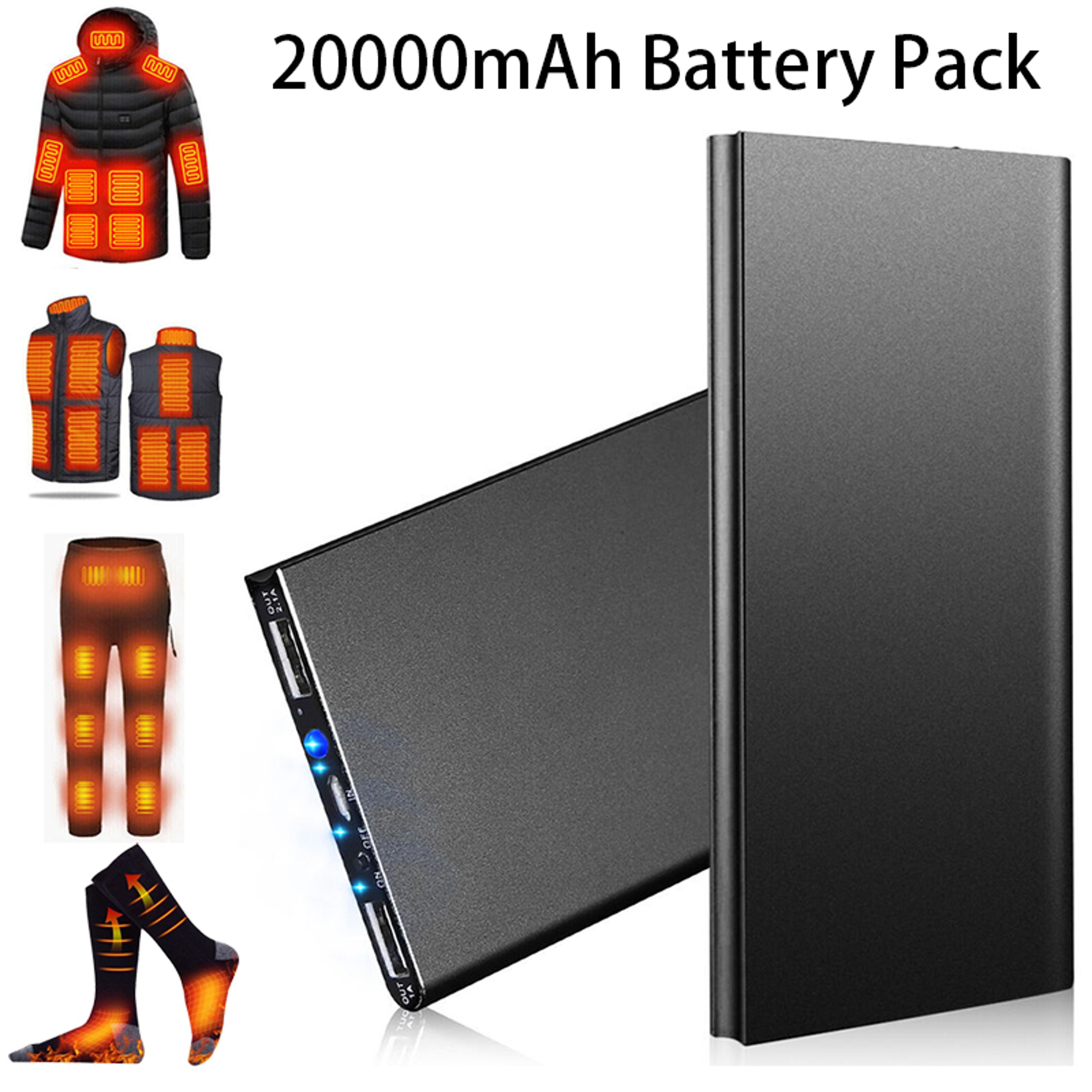 20000mah portable power bank with dual usb outputs and led flashlight