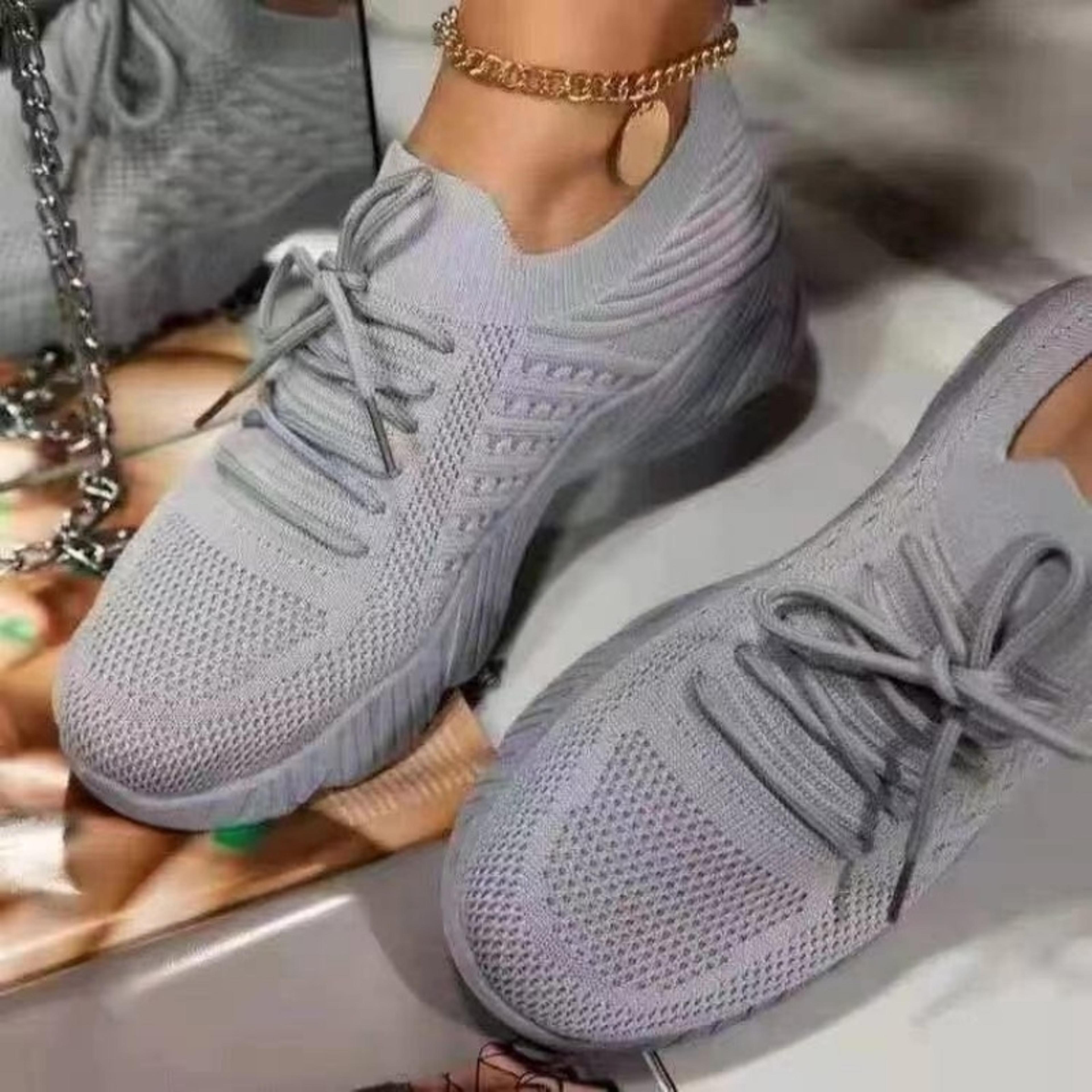 women's breathable cotton sneakers – casual lace-up walking shoes with rubber soles