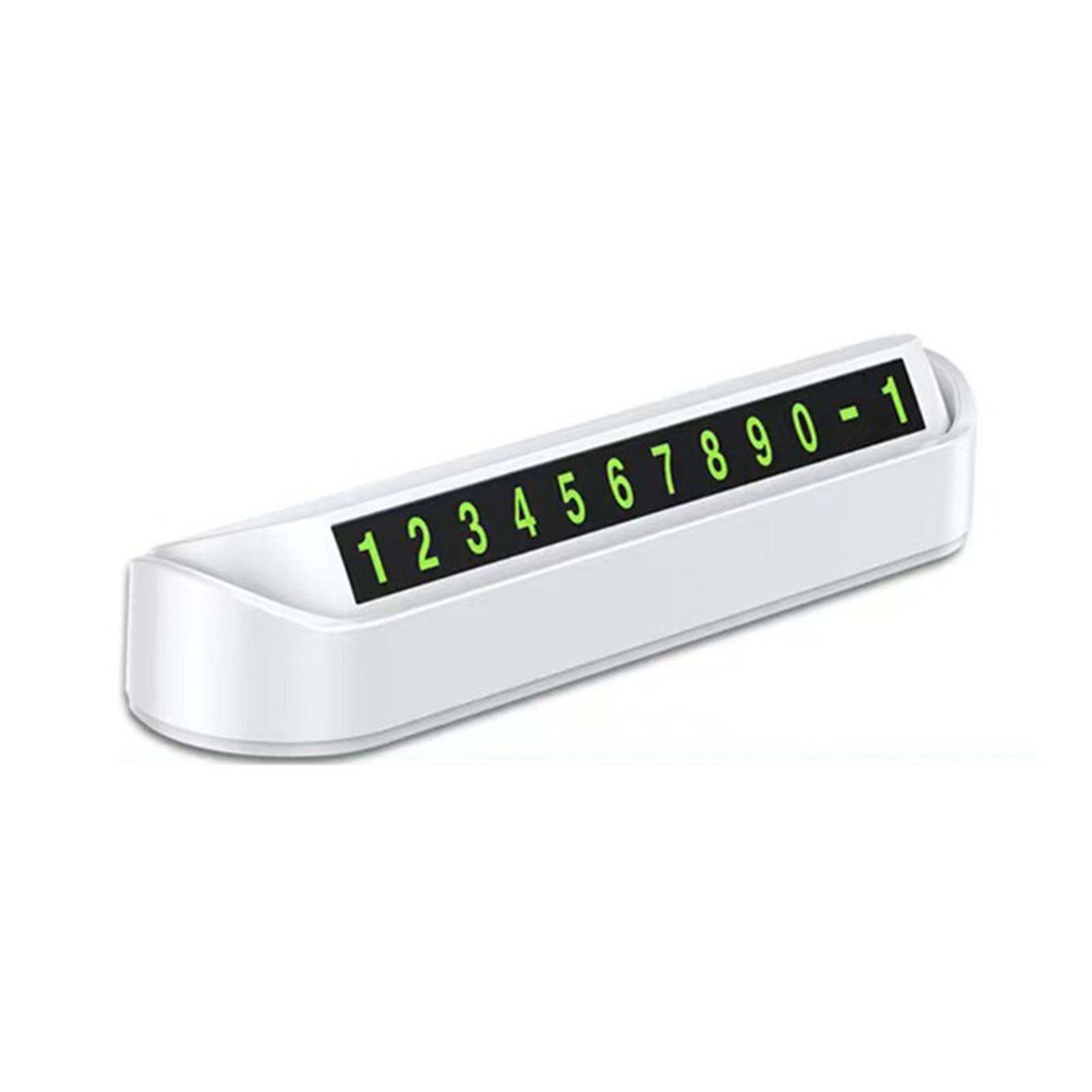 car temporary parking phone number card – compact dashboard contact display
