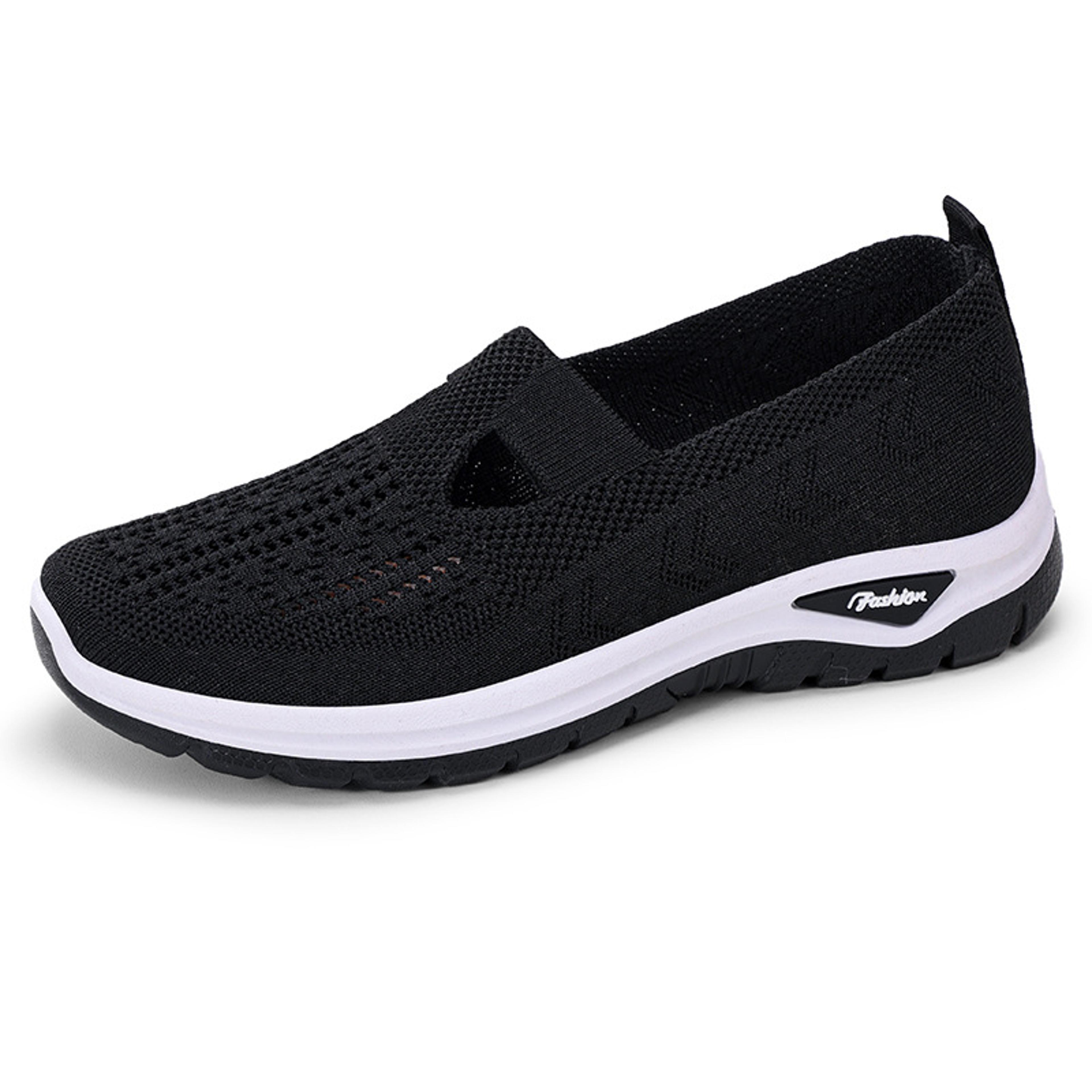 women's slip-on mesh walking shoes – breathable lightweight casual sneakers