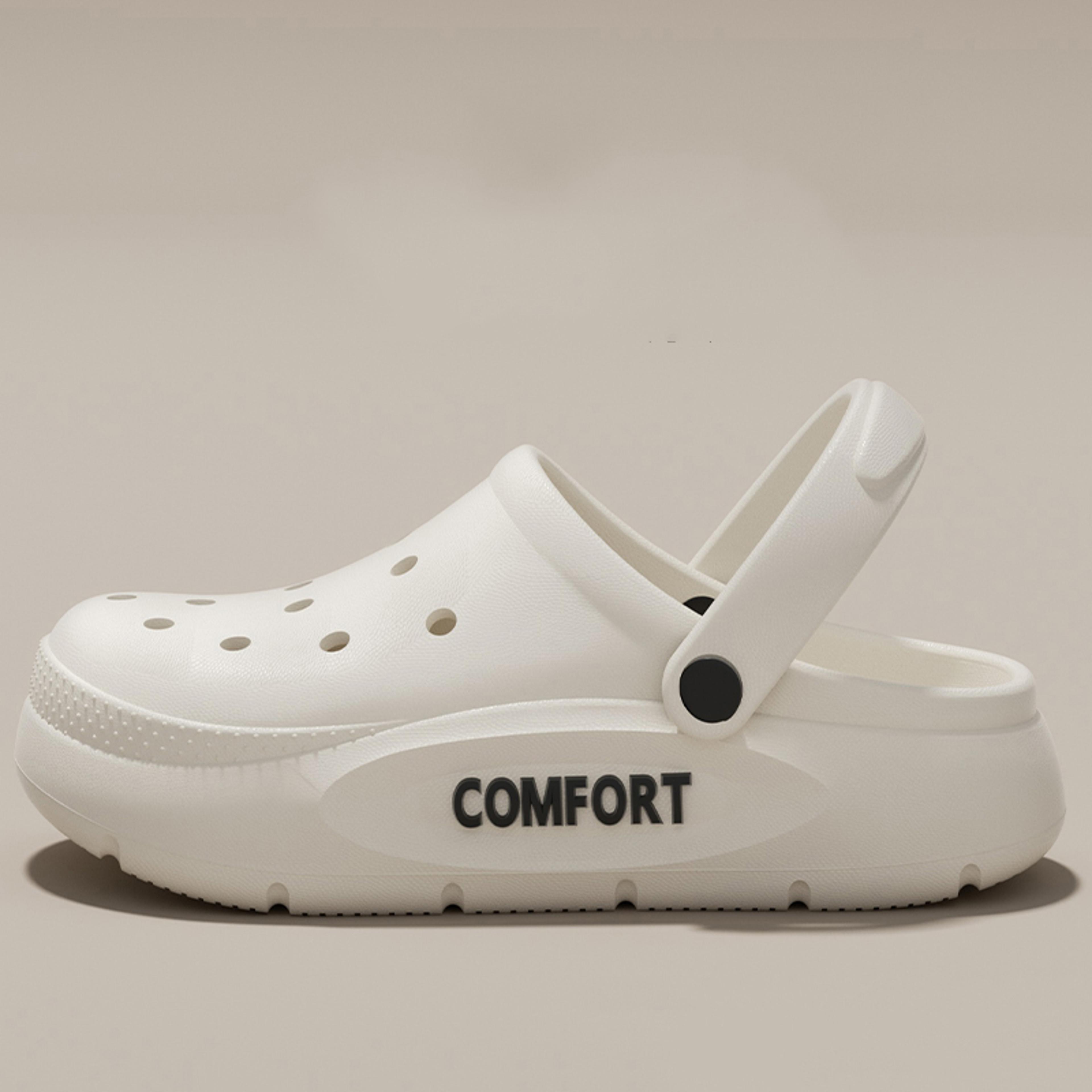 unisex eva non-slip slippers with breathable closed toe and thick sole