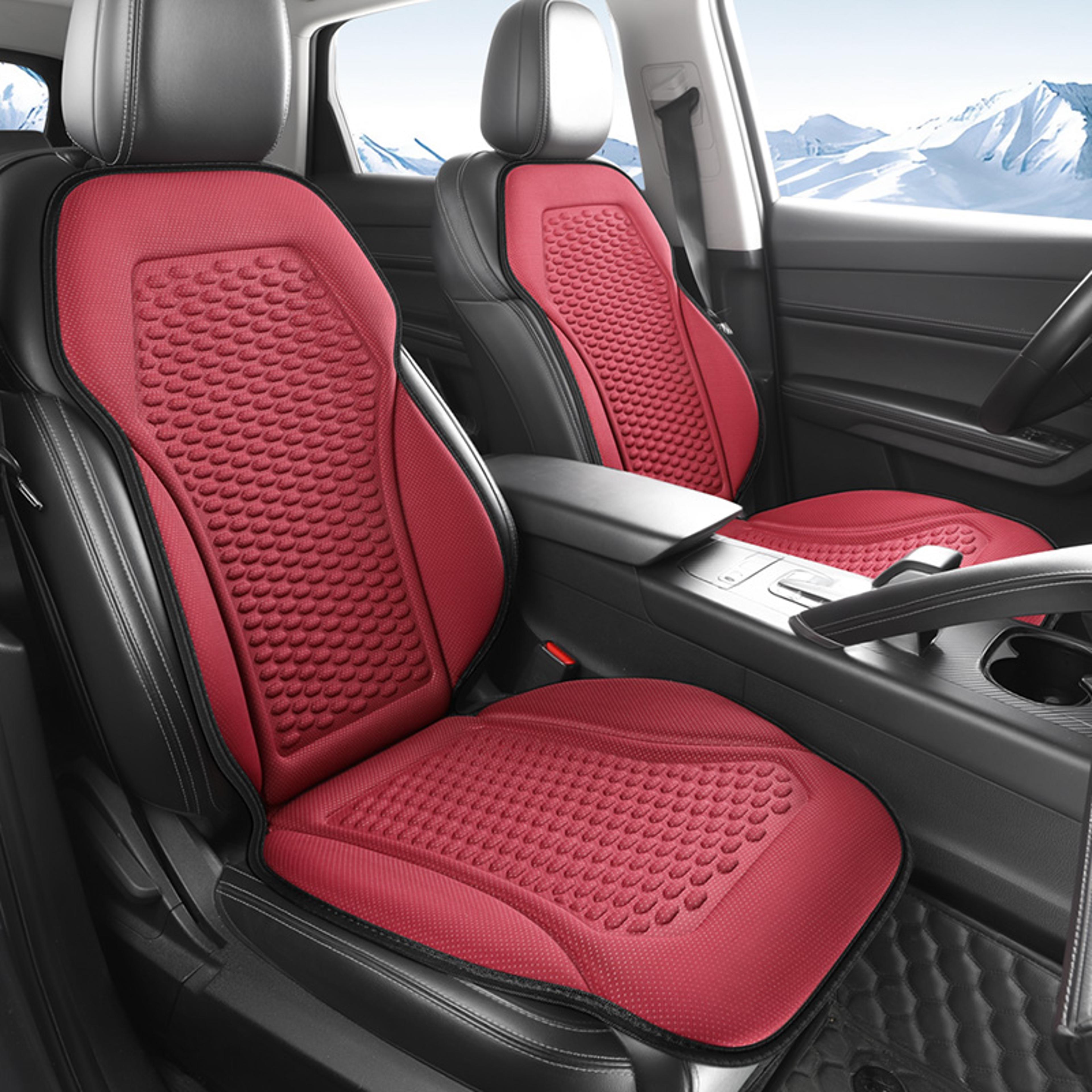 cooling car seat cushion – breathable silk-feel front seat pad for summer comfort
