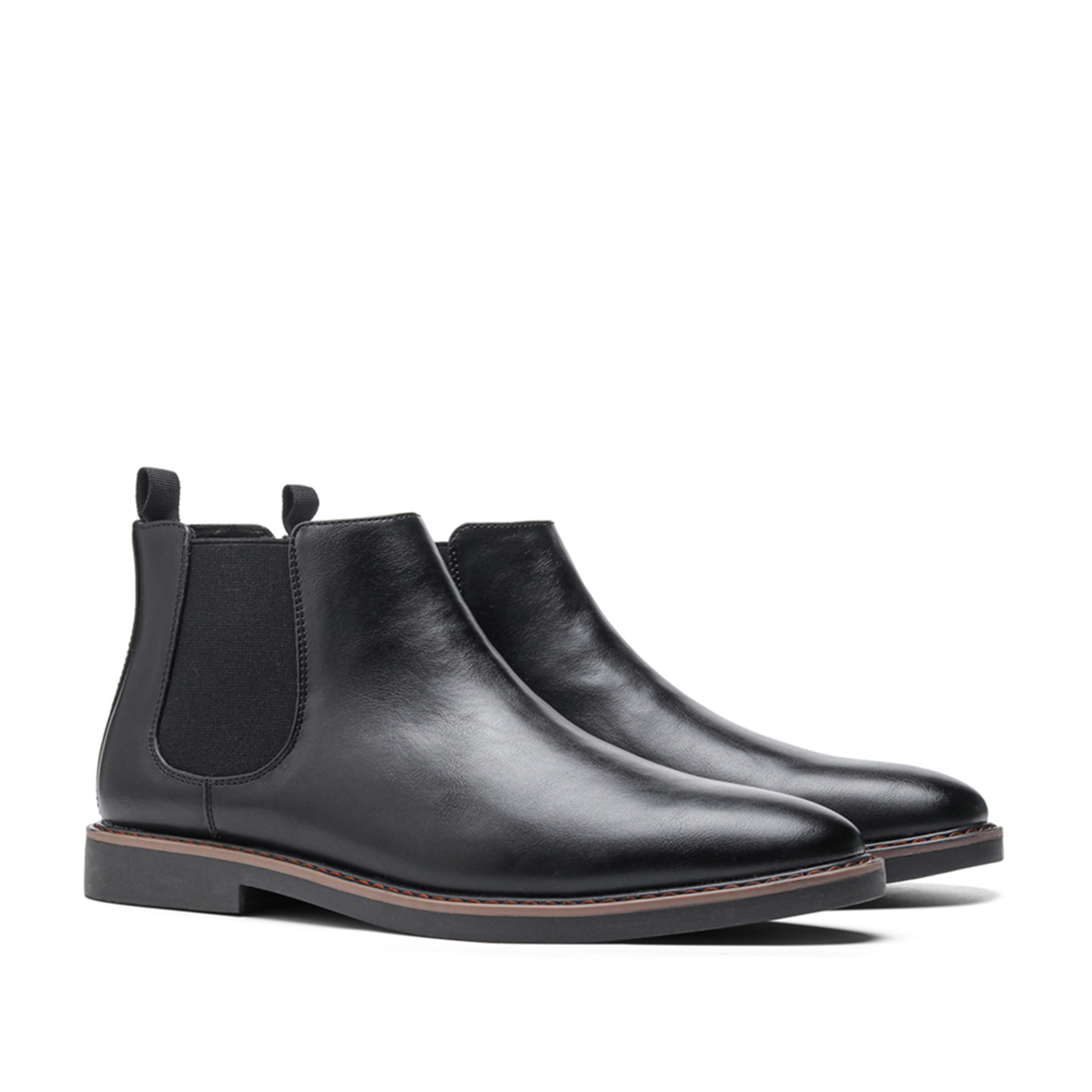 men's chelsea boots – retro british style square toe slip-on ankle boots