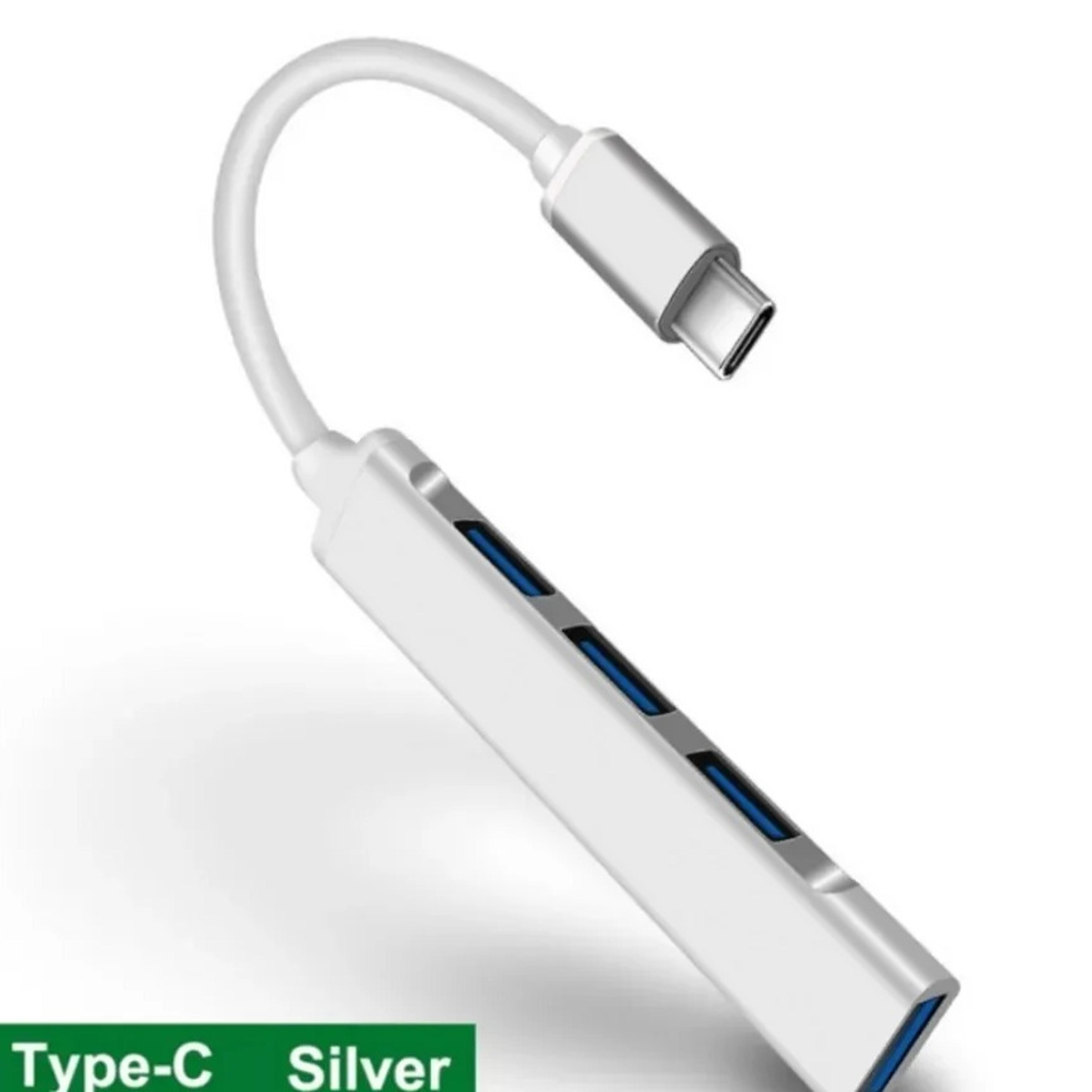 4-port usb-c hub – usb 2.0 multiport adapter with otg support for laptops