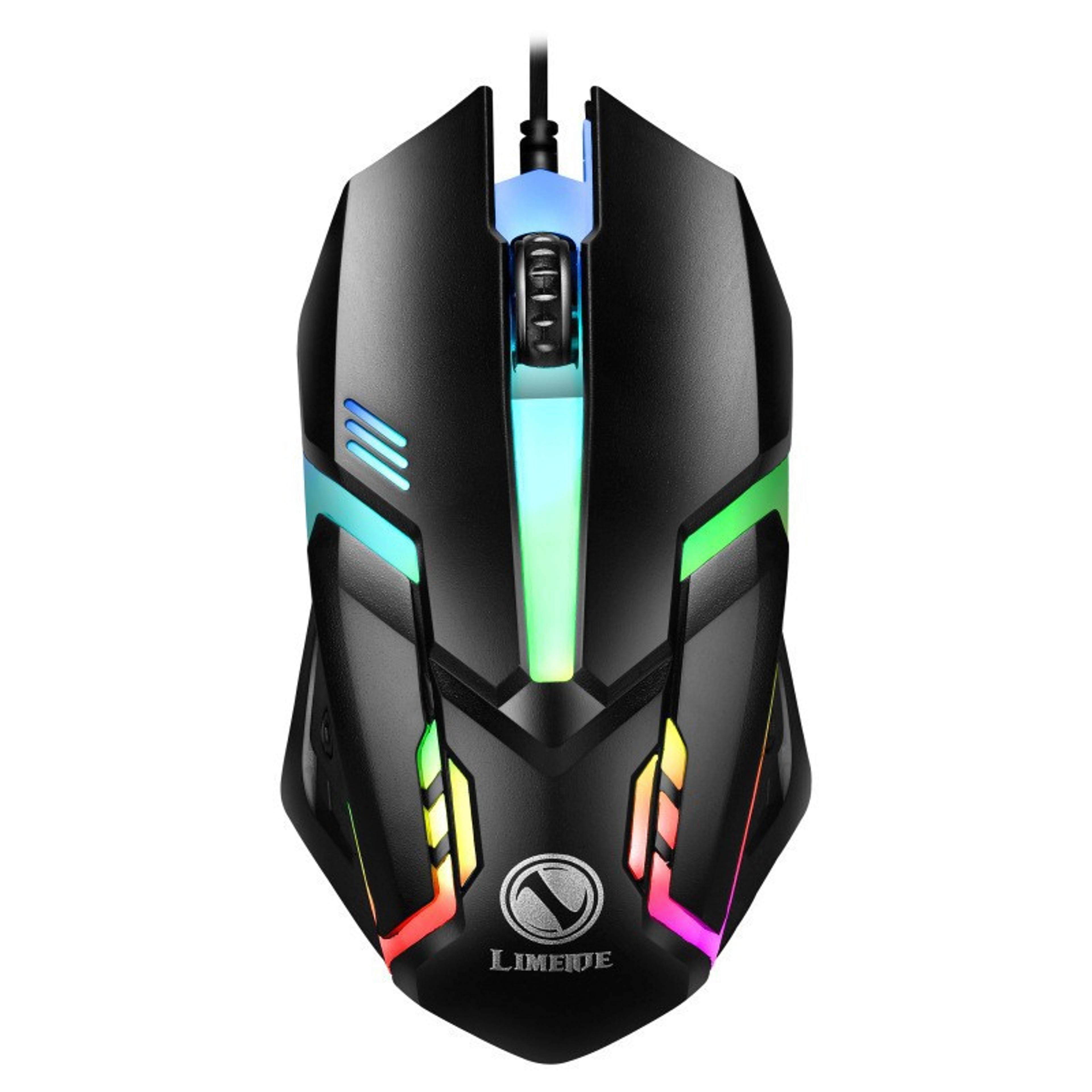 usb wired gaming keyboard with multicolor backlight and 104-key mechanical feel