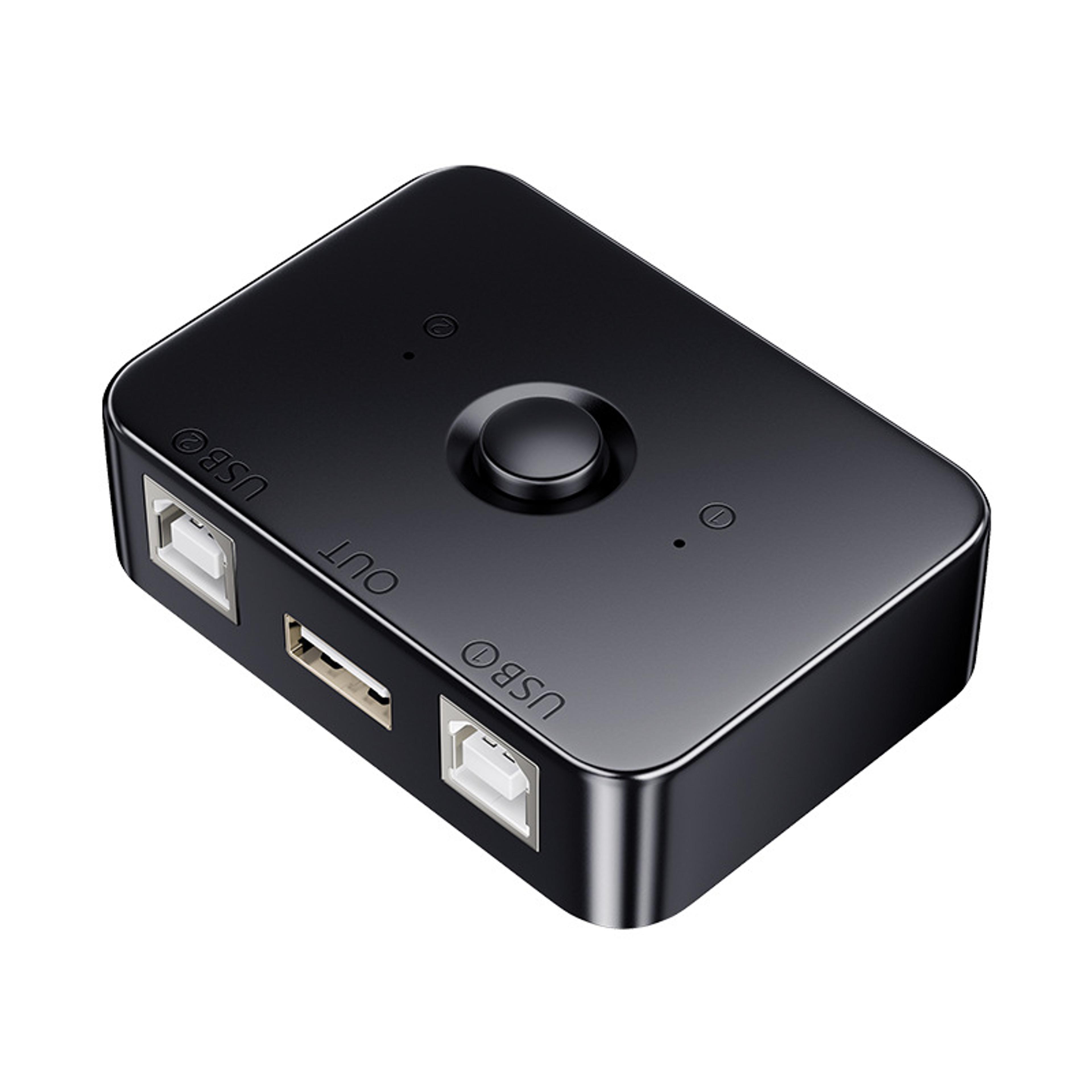 usb 2.0 printer sharing switch – 2-port adapter for two computers and one printer