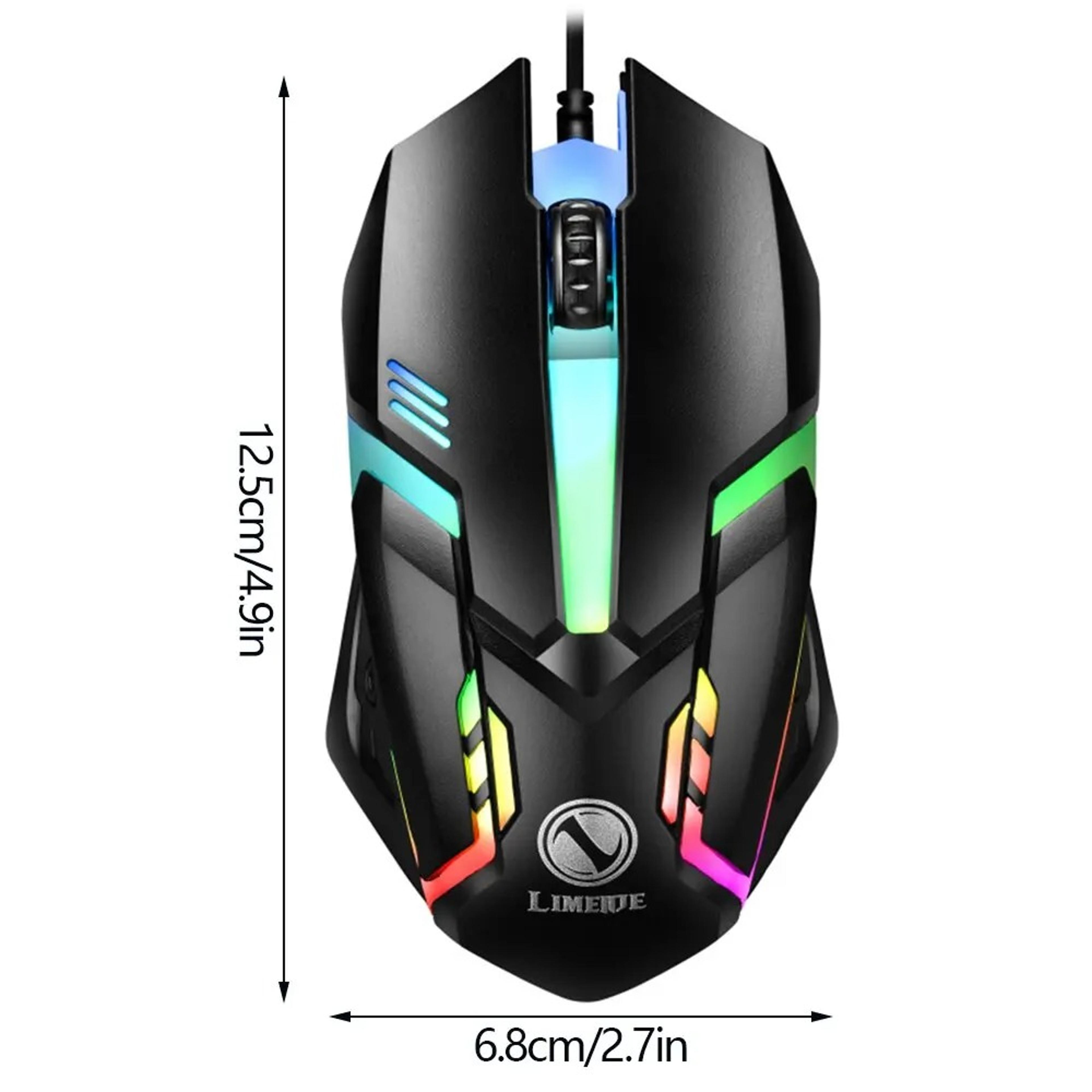 usb wired gaming mouse with rgb backlight and 1000 dpi optical sensor
