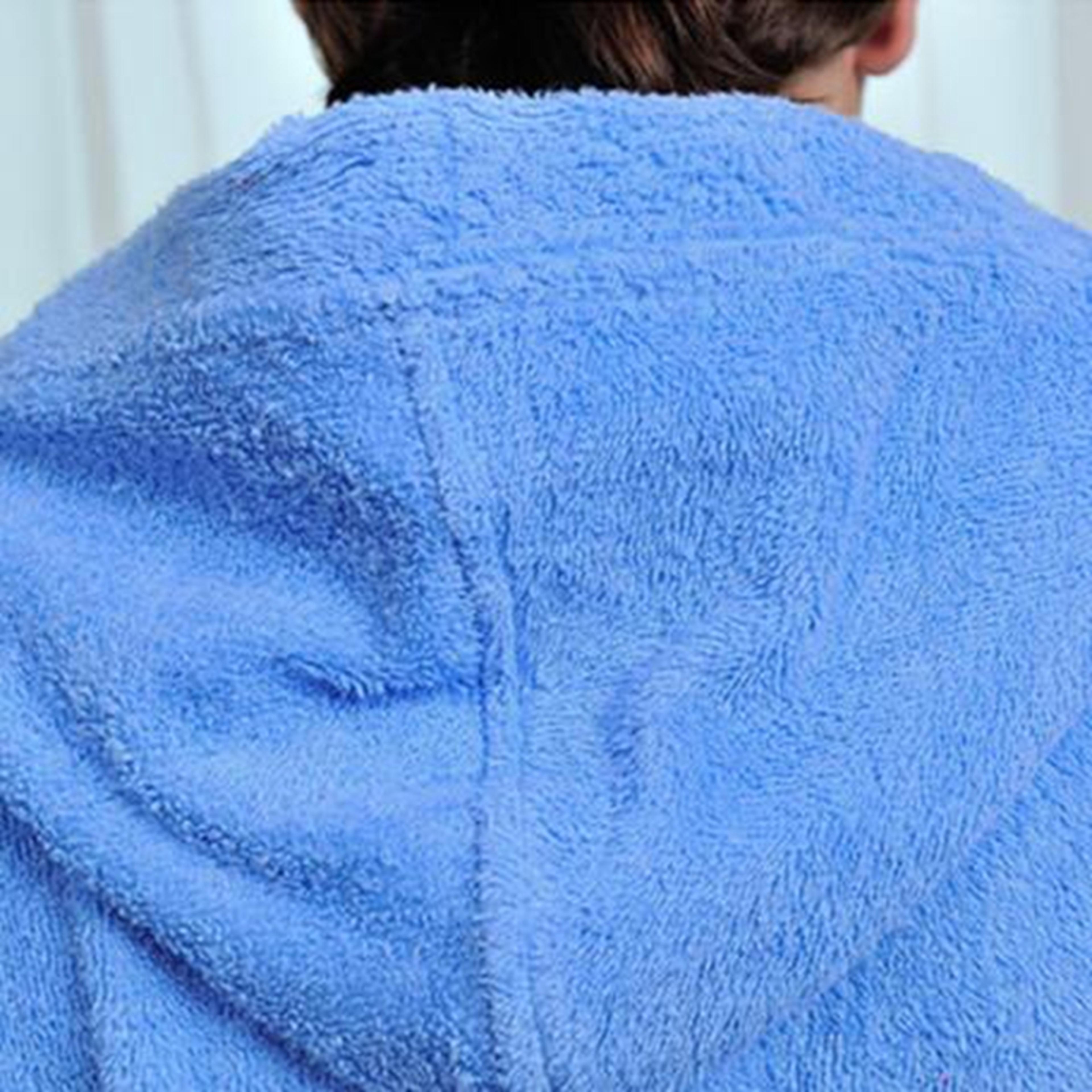 men's 100% cotton hooded bathrobe – long sleeve terry cloth towel robe