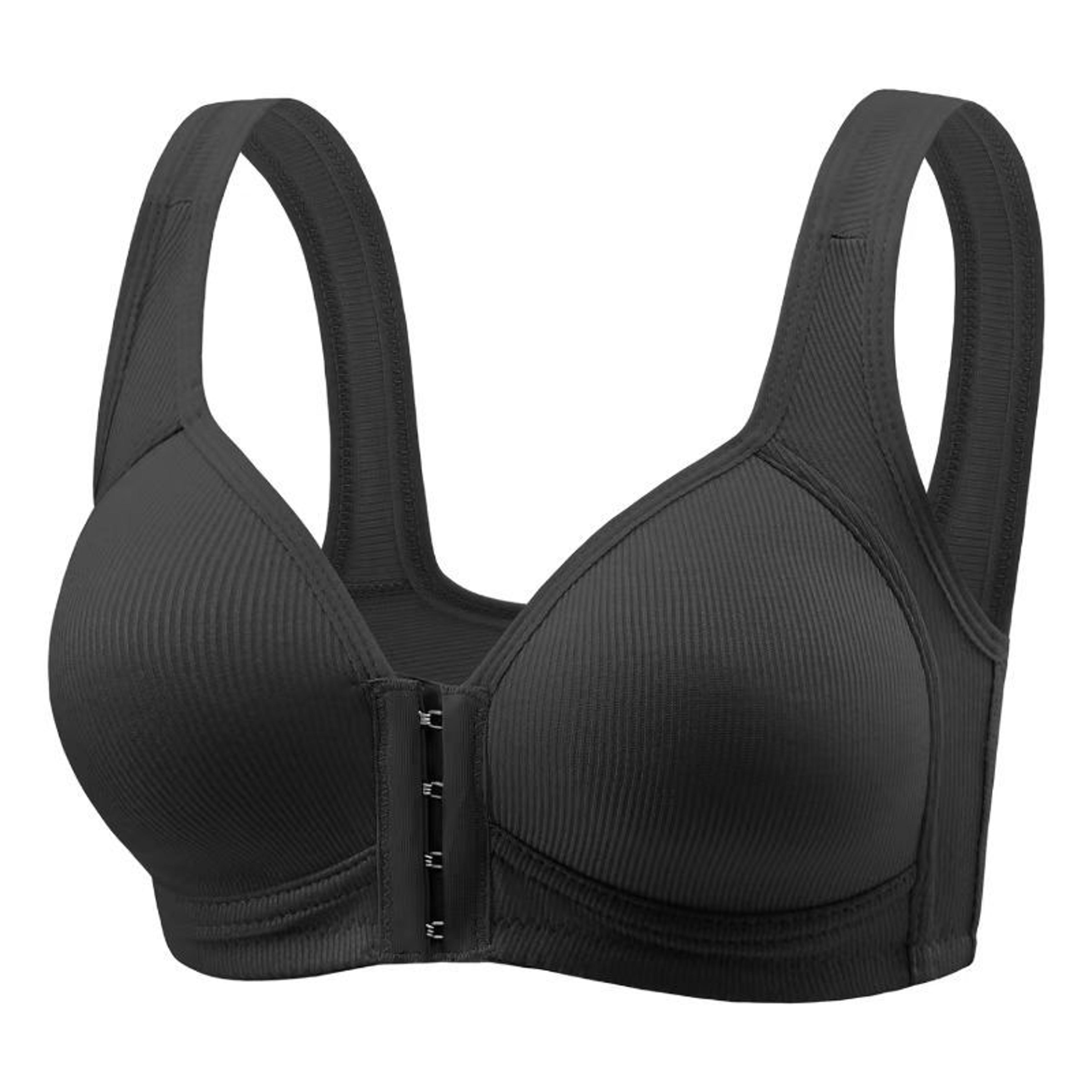 seamless front closure bra for women – wire-free push-up full coverage bralette