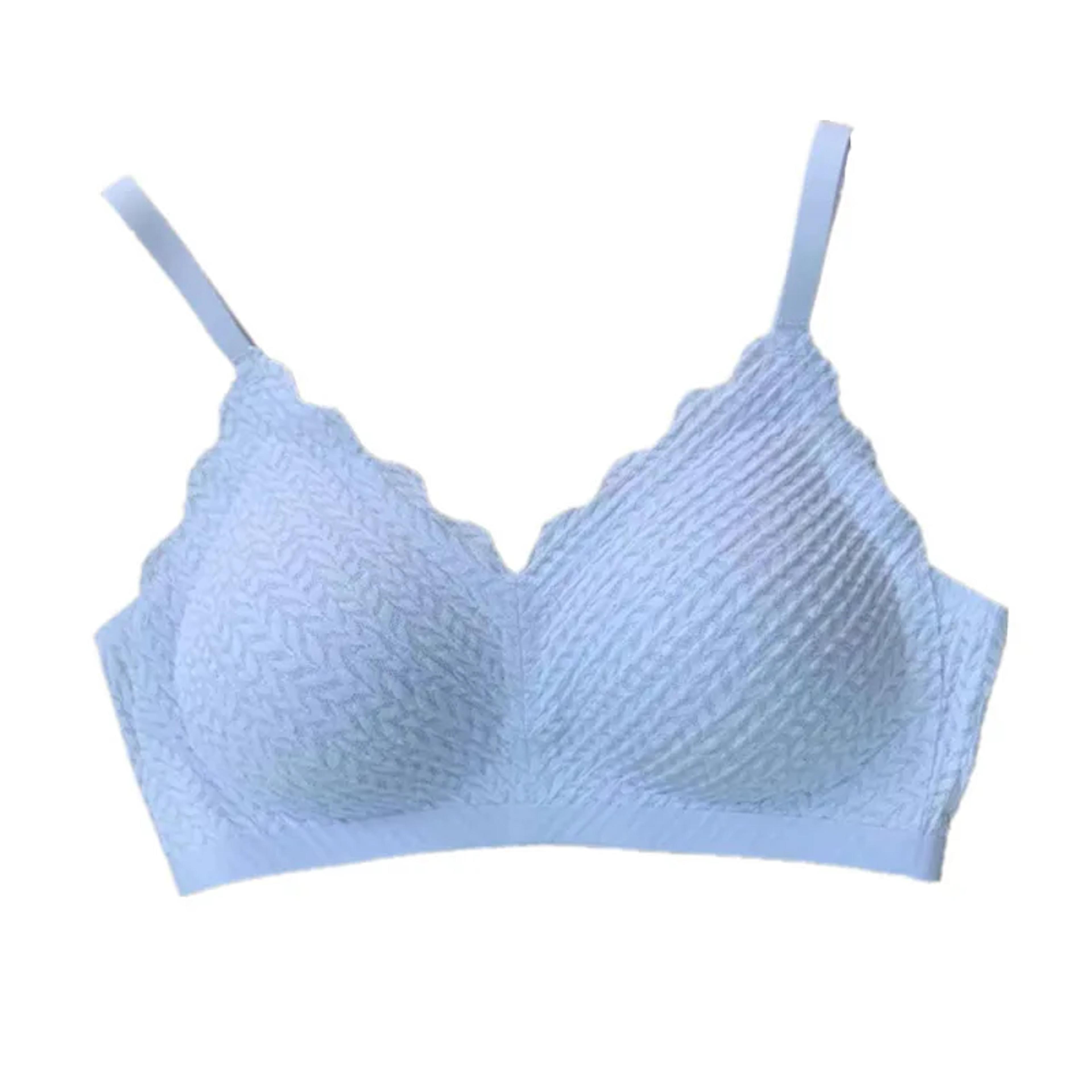 seamless wireless push up bra for women with lace detail and adjustable straps